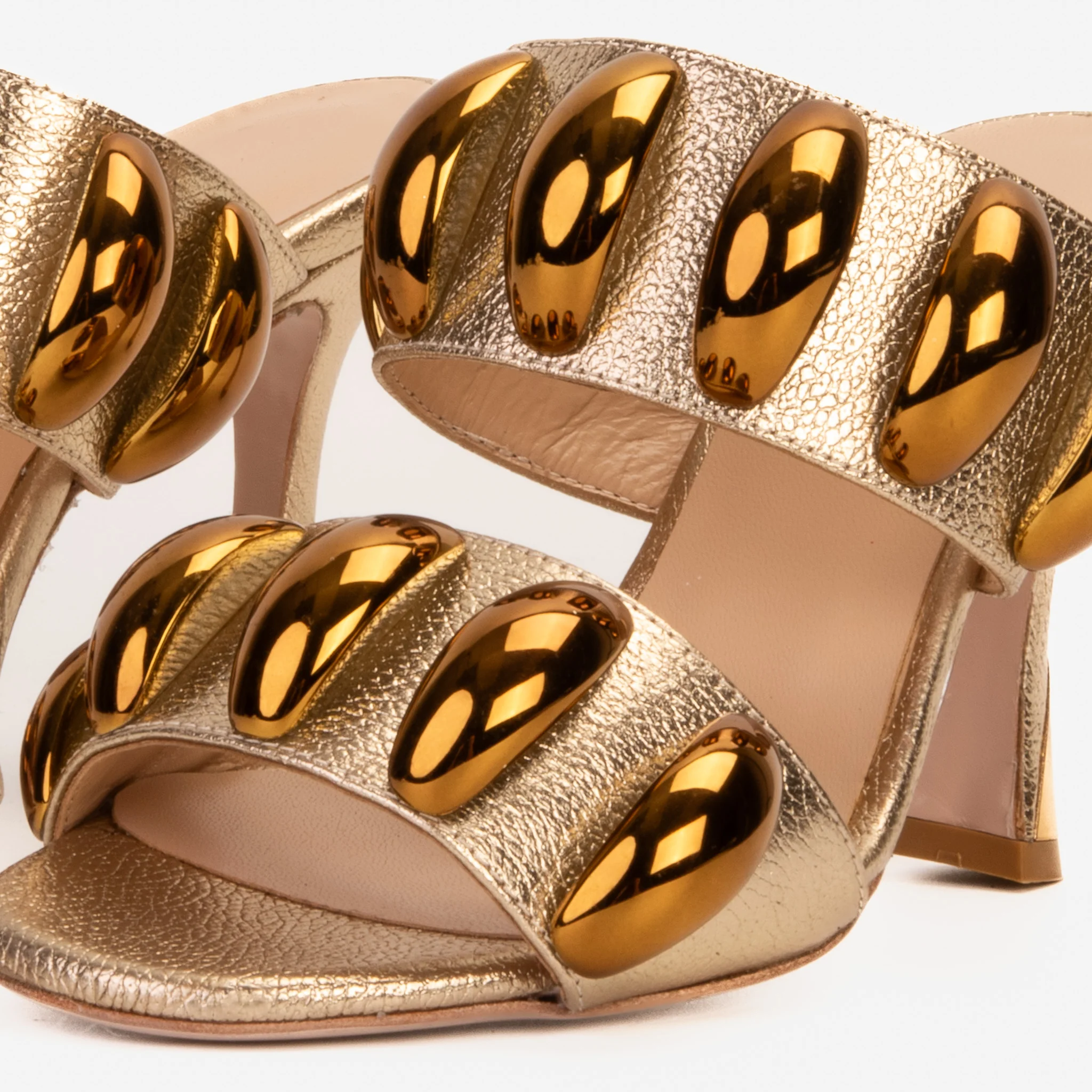 The Eclipse Gold Leather Women Sandal - Image 4