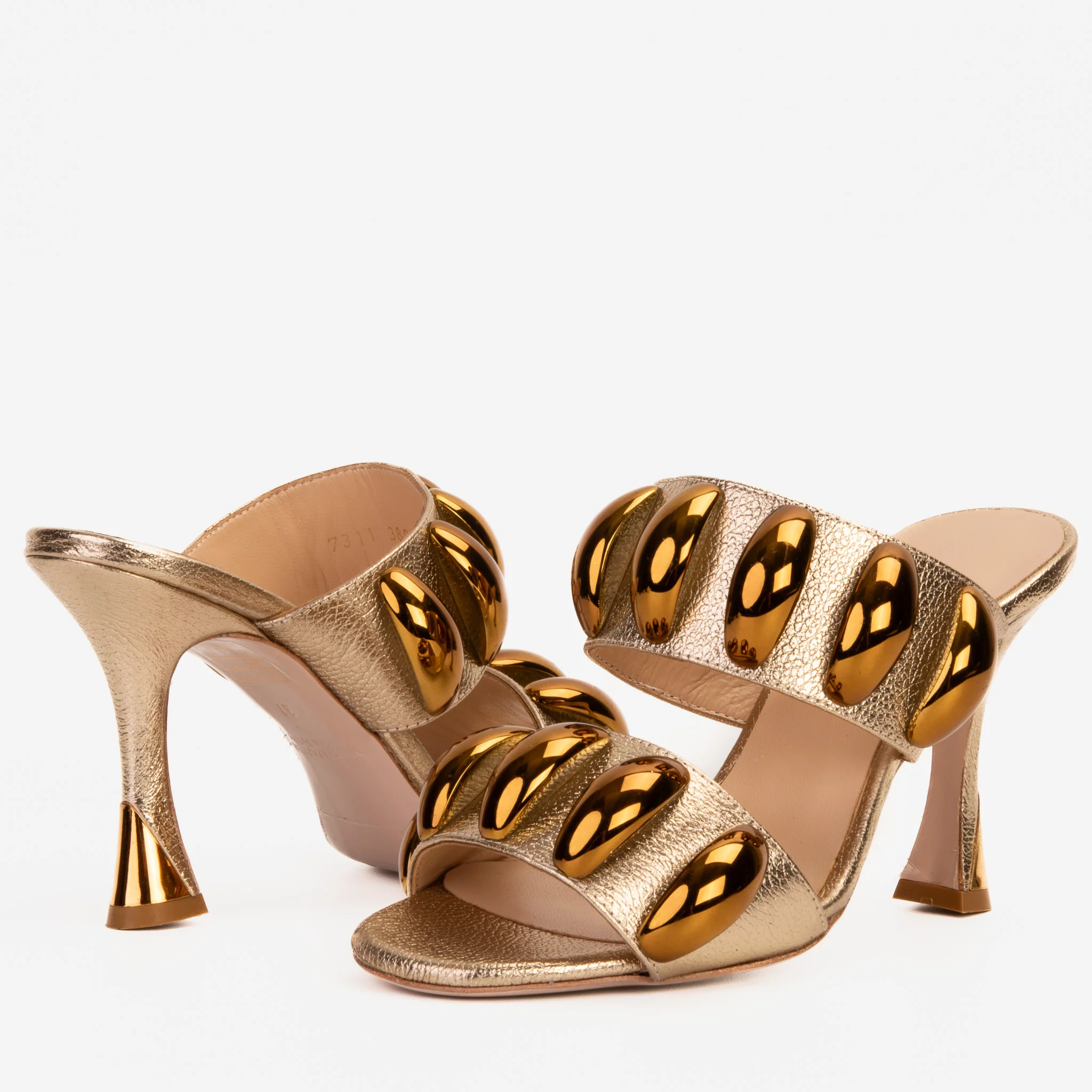 The Eclipse Gold Leather Women Sandal - Image 5