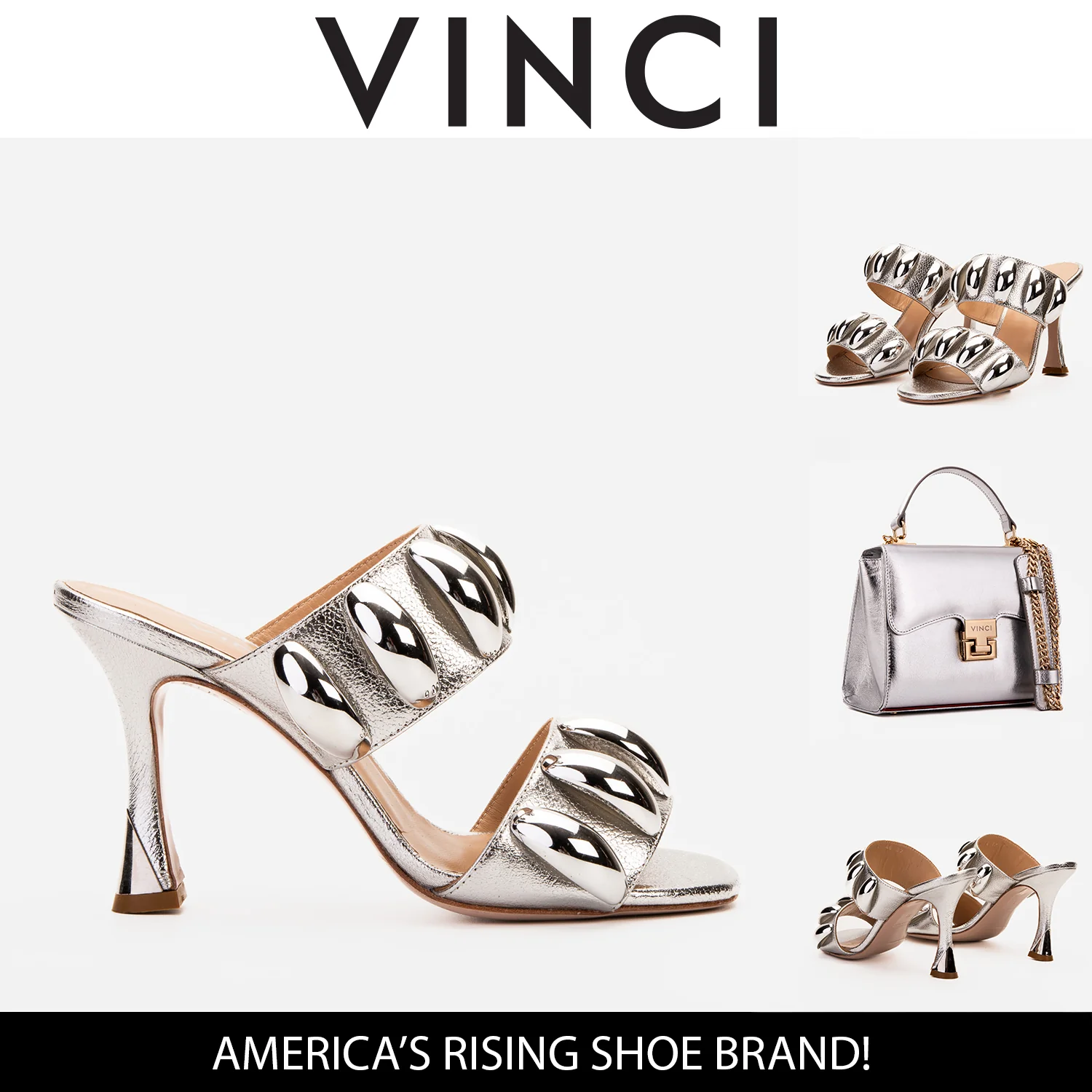 The Eclipse Silver Leather Women Sandal