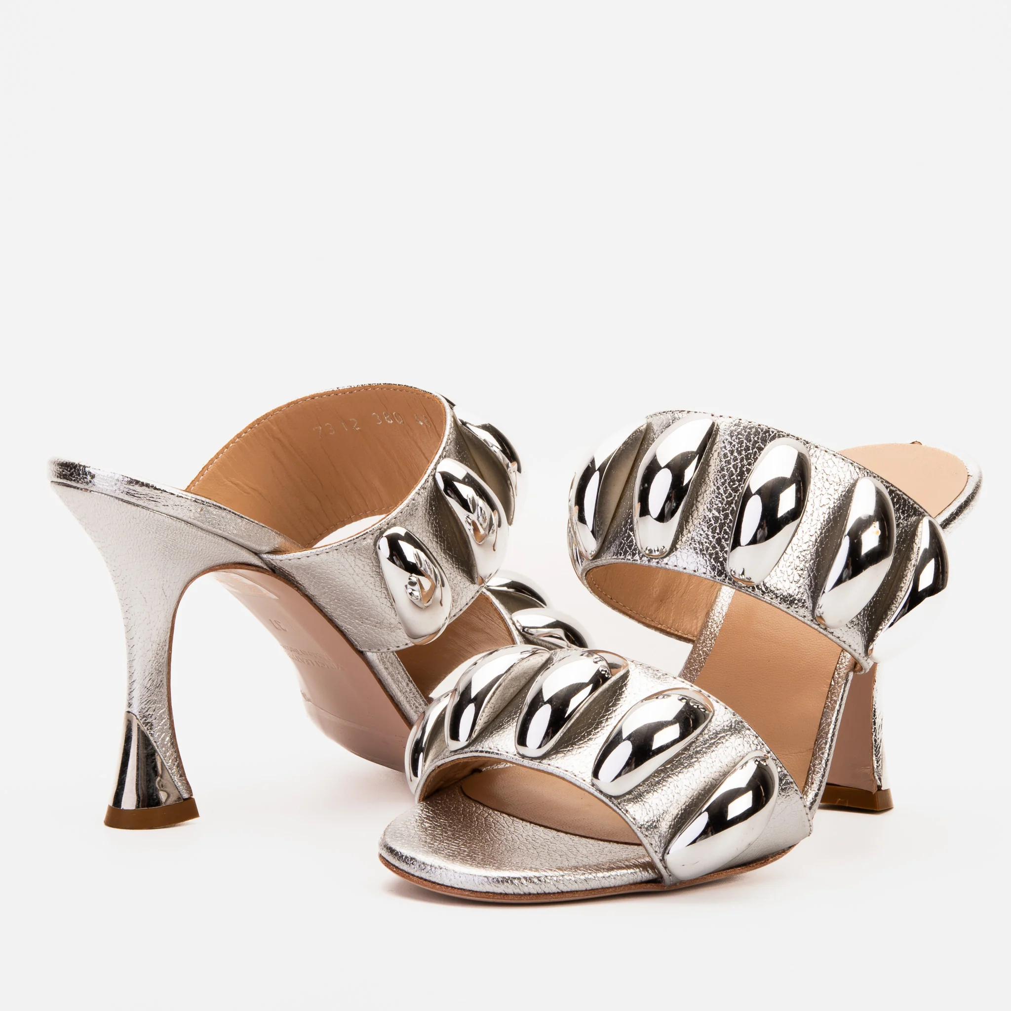 The Eclipse Silver Leather Women Sandal - Image 6