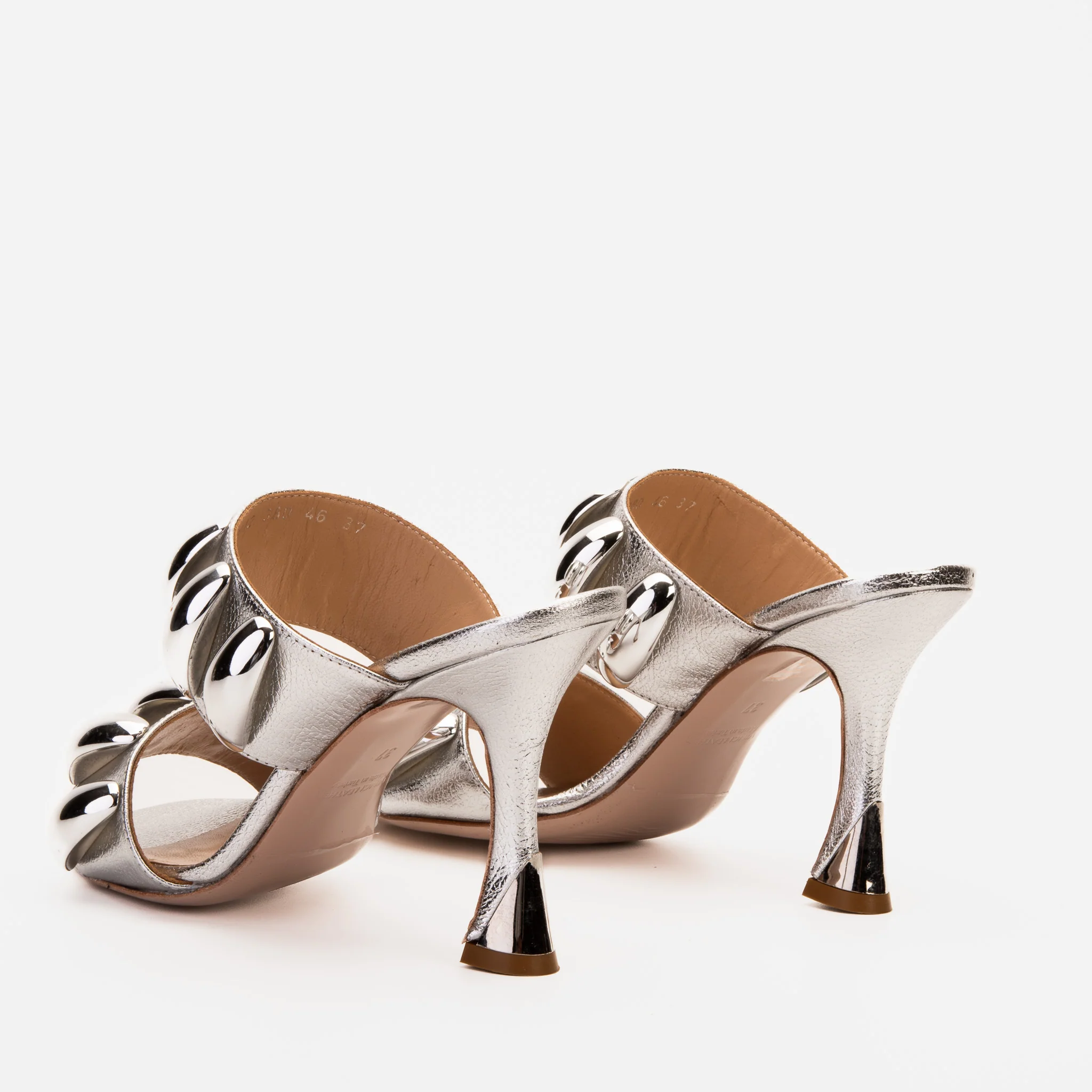 The Eclipse Silver Leather Women Sandal - Image 8