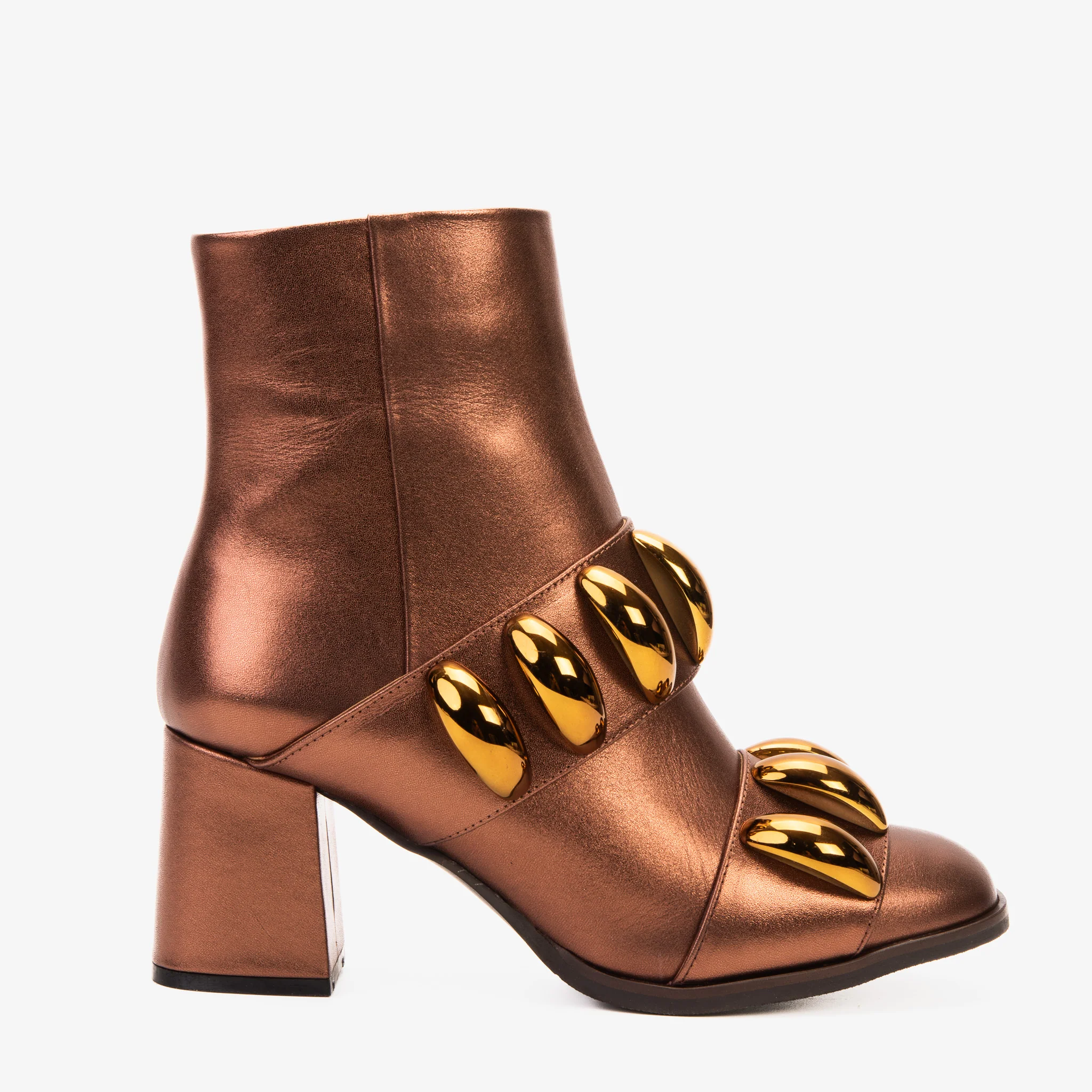 The Eclipse Rose Gold Leather Women Boot - Image 2