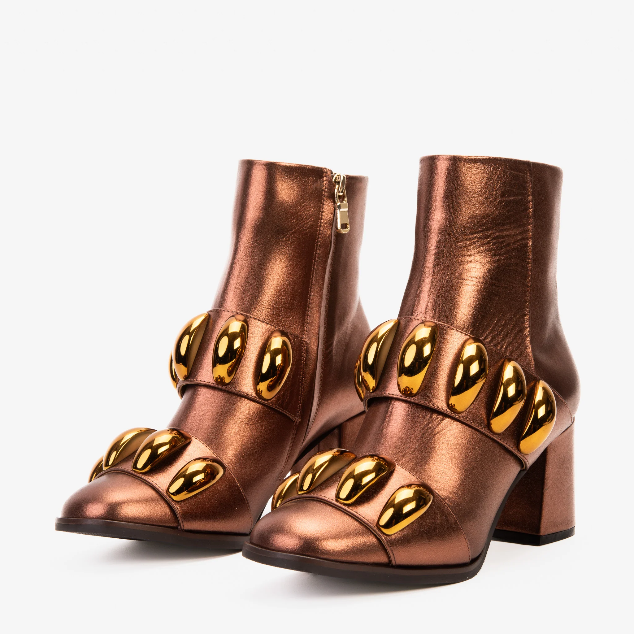 The Eclipse Rose Gold Leather Women Boot - Image 3