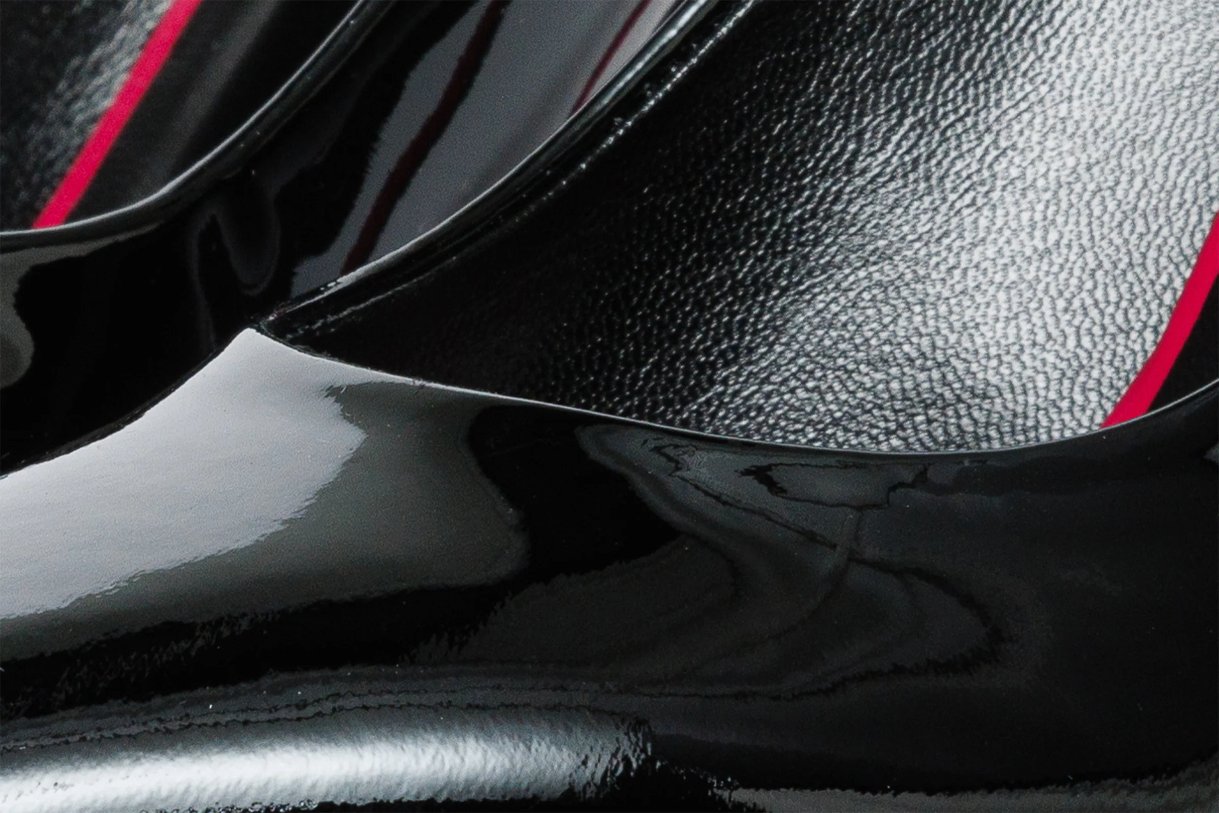 The Ege Black Patent Leather Pump Fuchsia Sole Women Shoe - Image 5