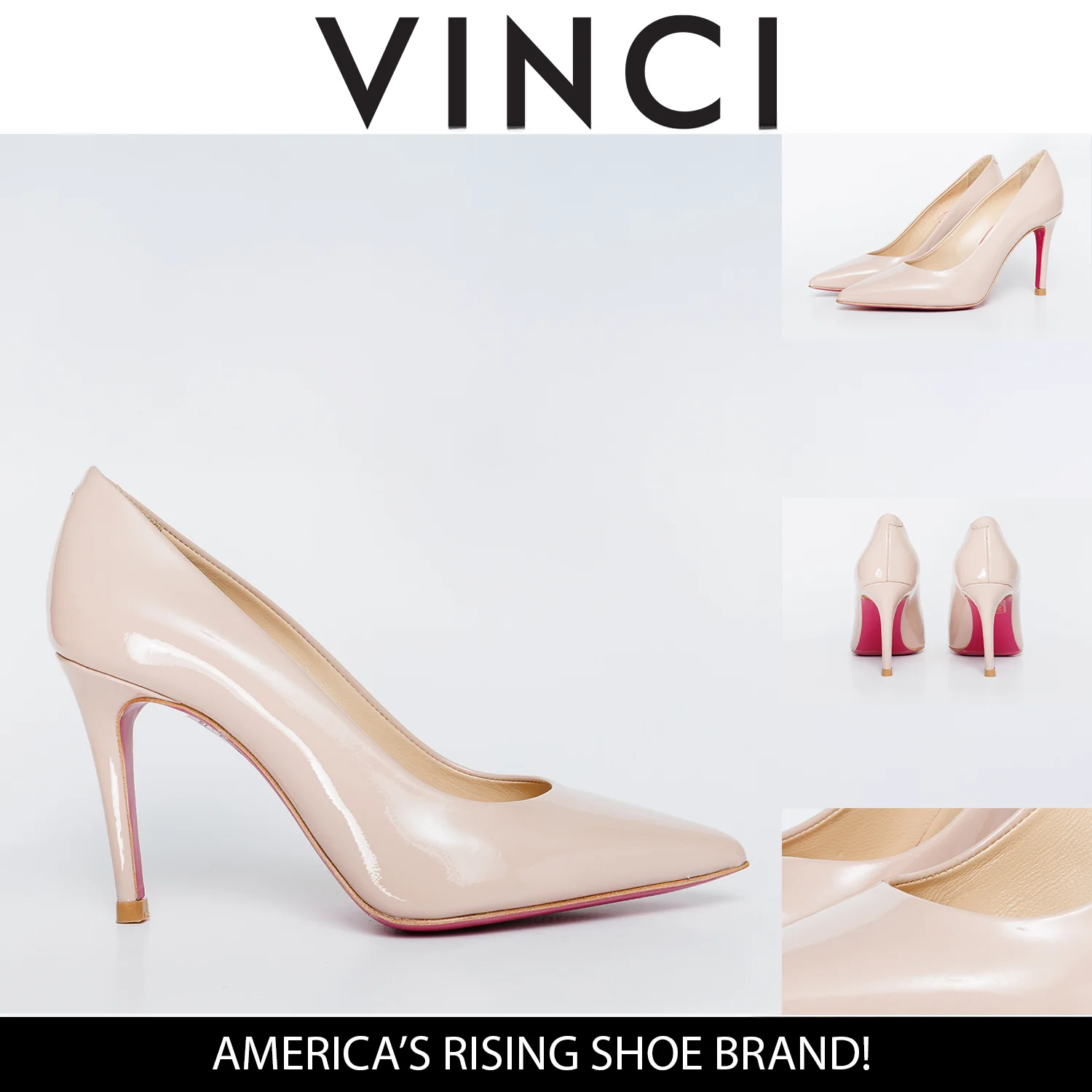 The Ege Cream Leather Pump Fuchsia Sole Women Shoe