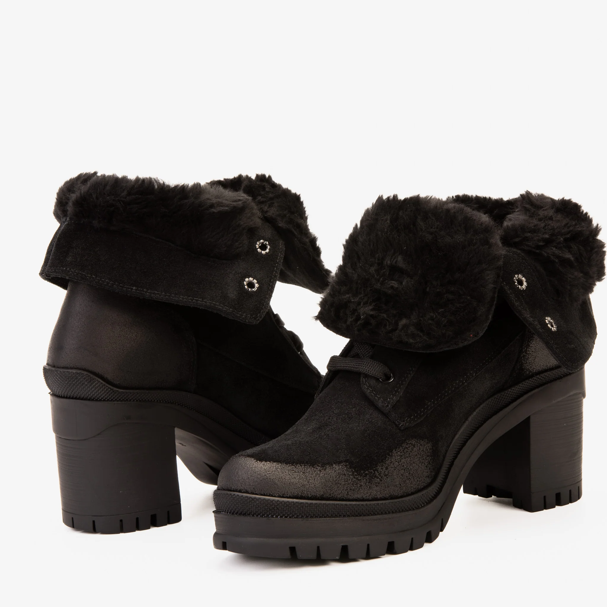 The Elera Black Leather Block Heel Women Boot - Image 5