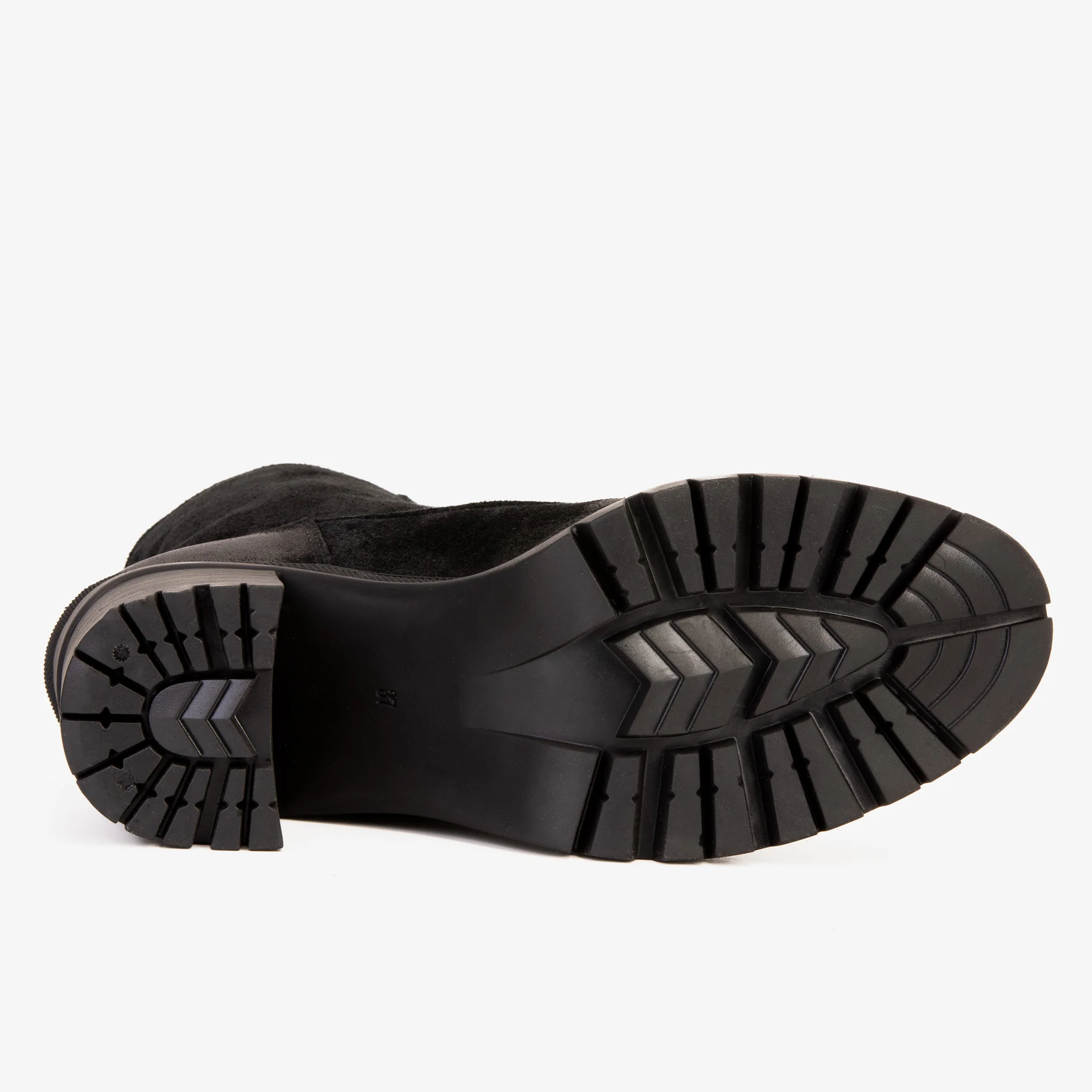 The Elera Black Leather Block Heel Women Boot - Image 8