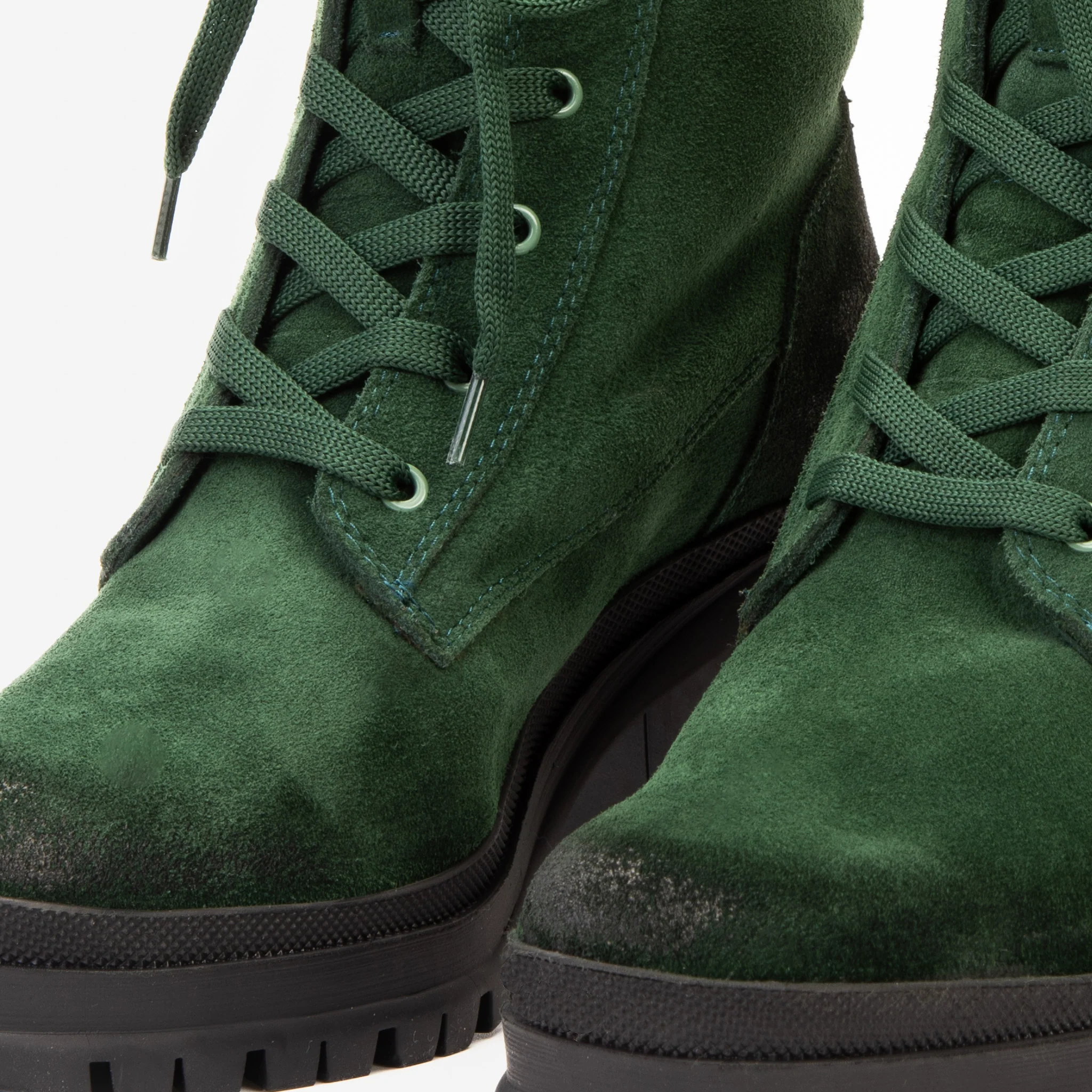 The Elera Green Leather Block Heel Women Boot - Image 5