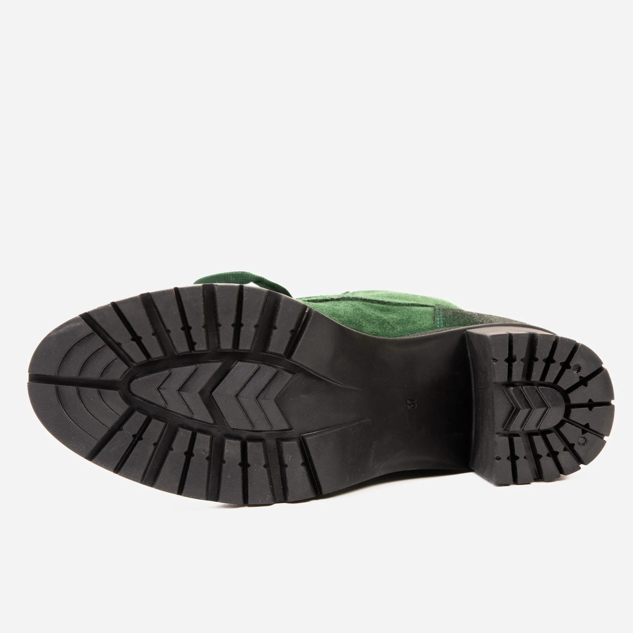The Elera Green Leather Block Heel Women Boot - Image 9
