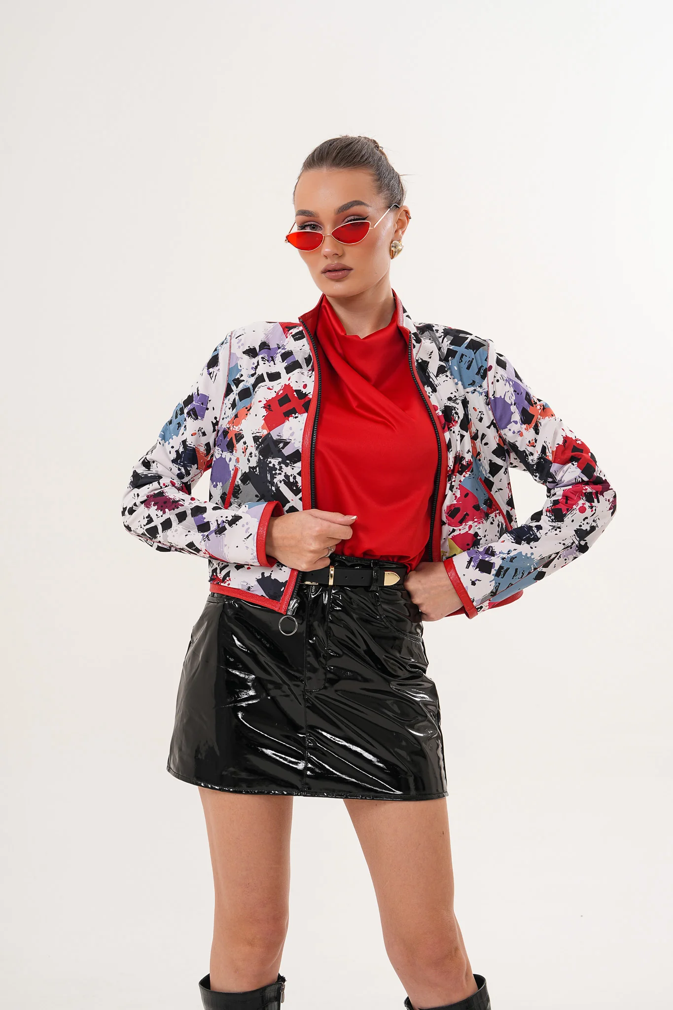 The Elvaris Reversible Red Leather Women Jacket - Image 4