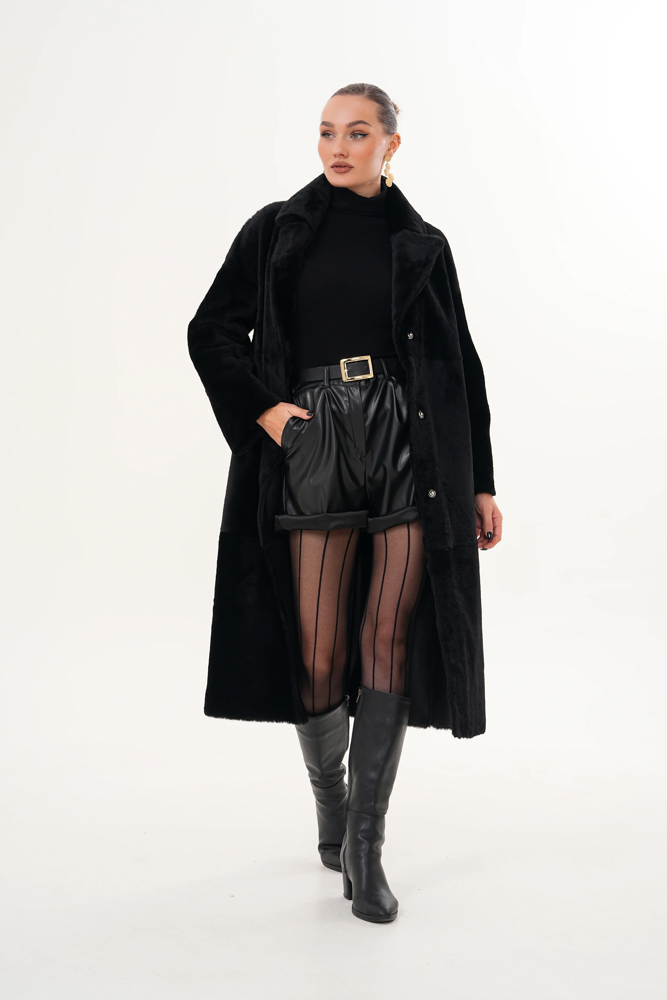The Emilia Reversible Shearling Leather Women Jacket - Image 12