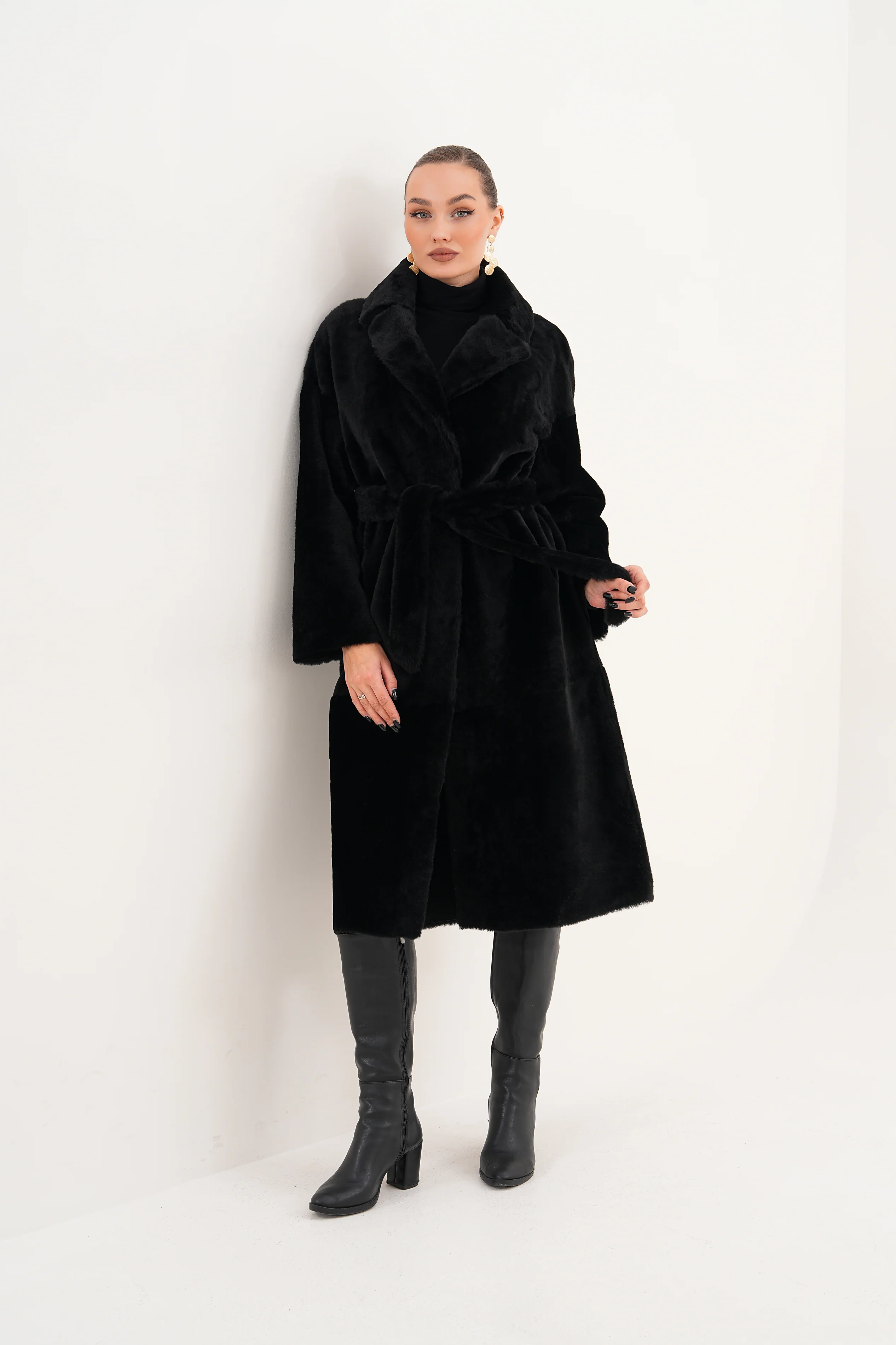 The Emilia Reversible Shearling Leather Women Jacket - Image 19