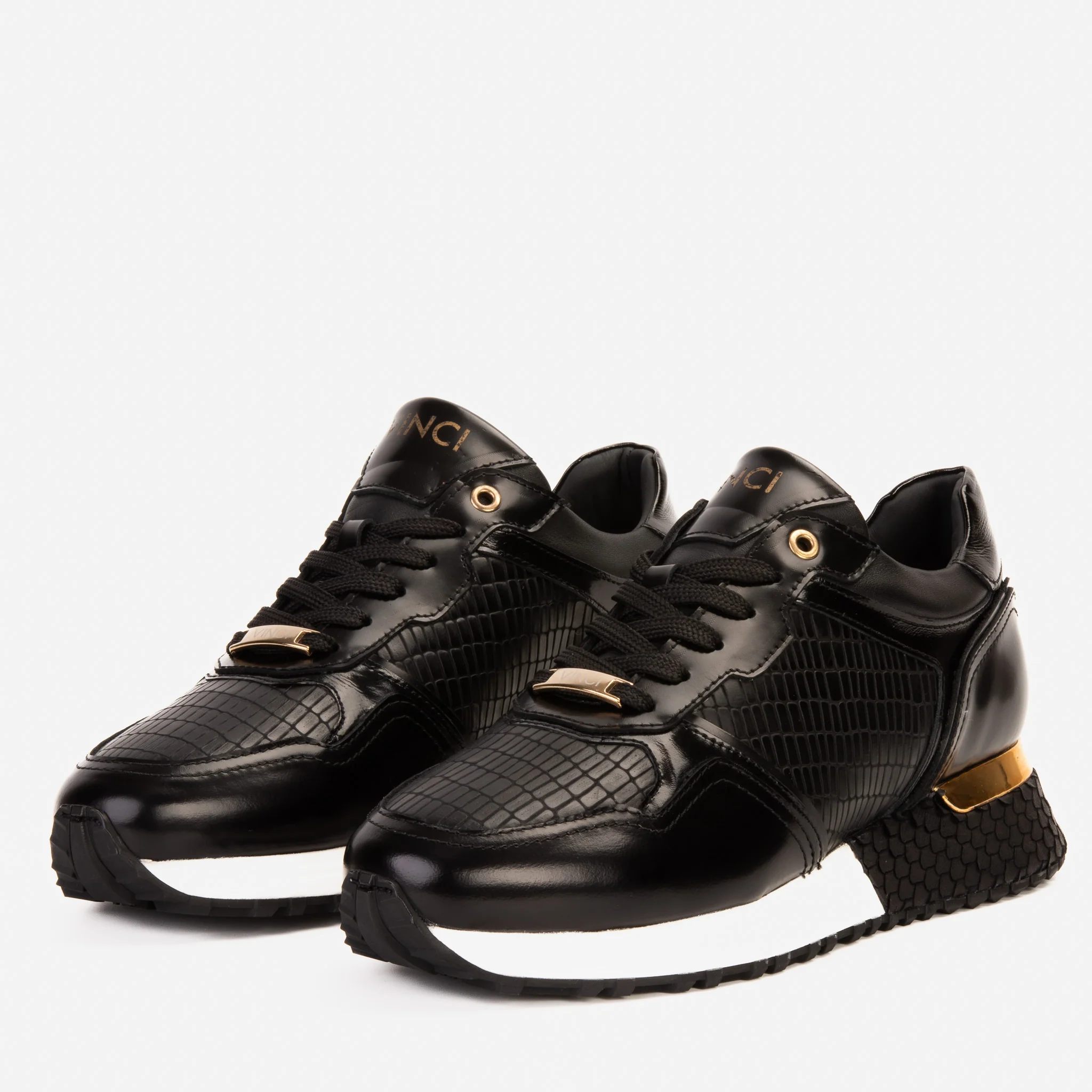 The Empire Black Leather Men Sneaker - Image 3