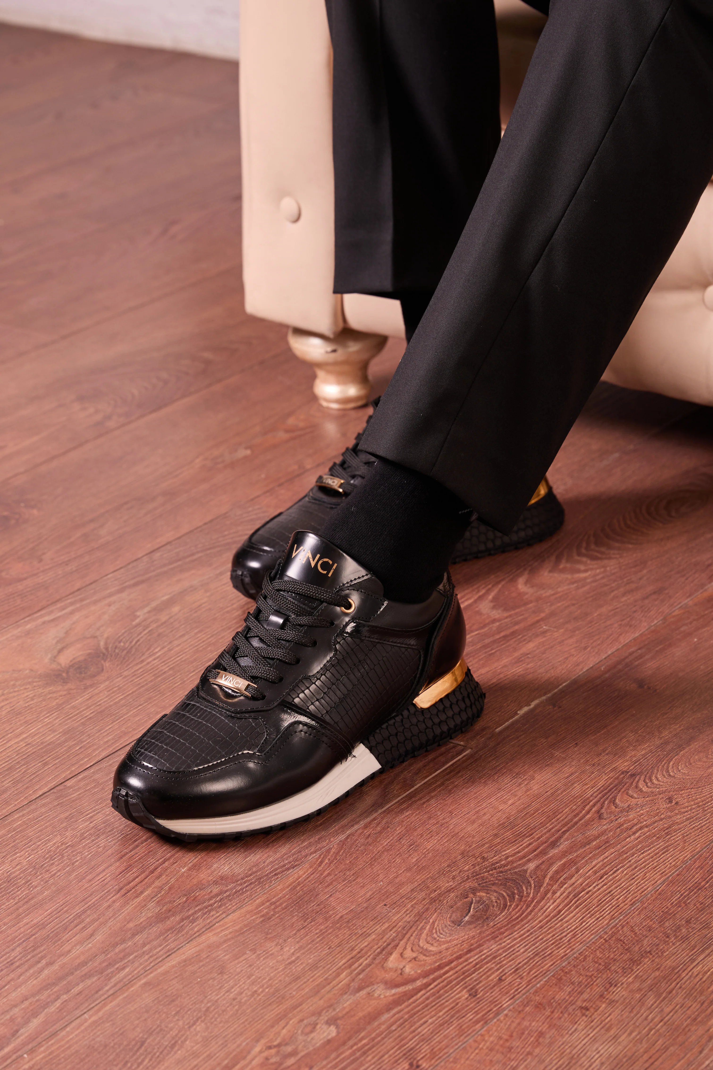 The Empire Black Leather Men Sneaker - Image 9