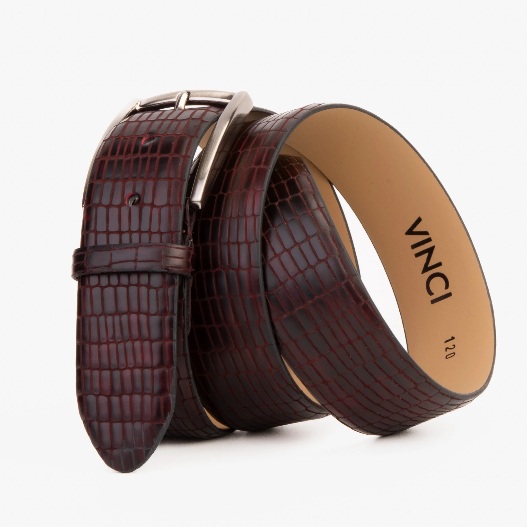 The Empire Burgundy Leather Belt - Image 6