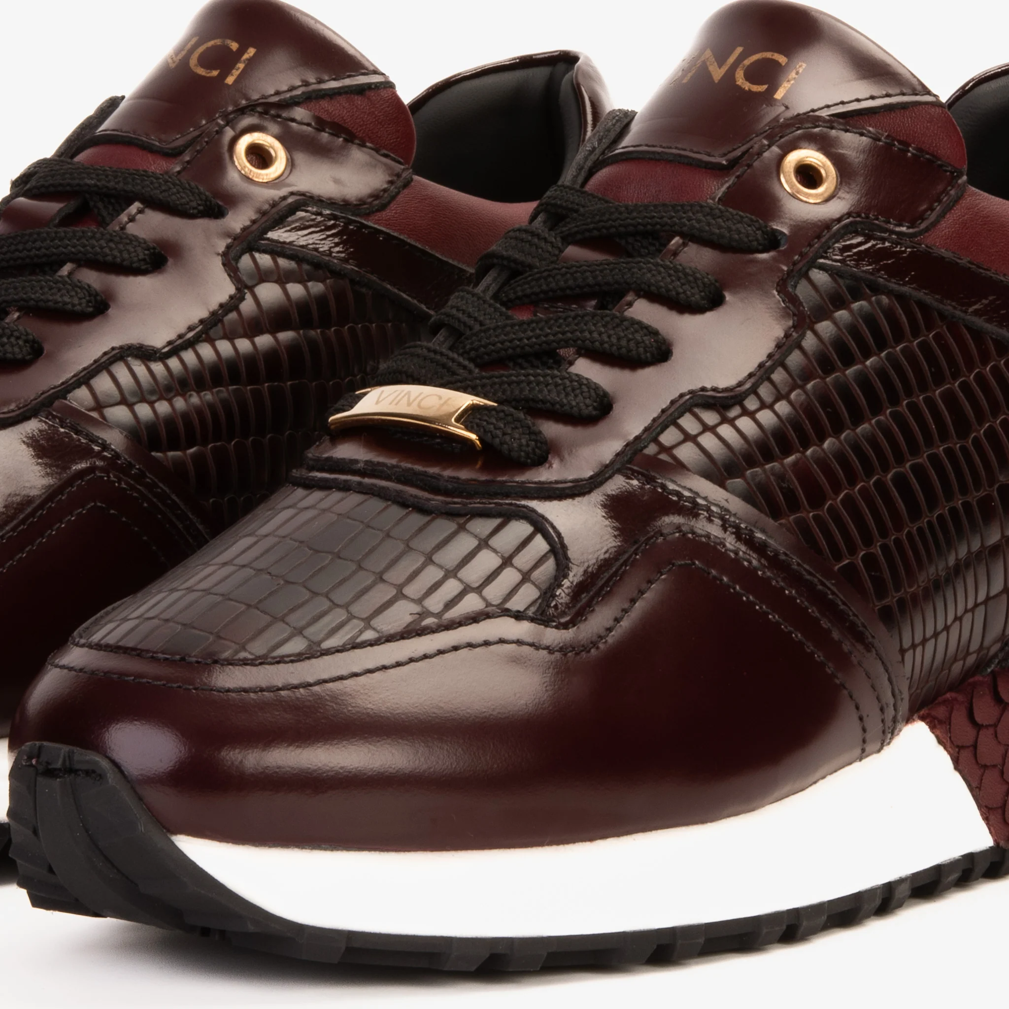 The Empire Burgundy Leather Men Sneaker - Image 5