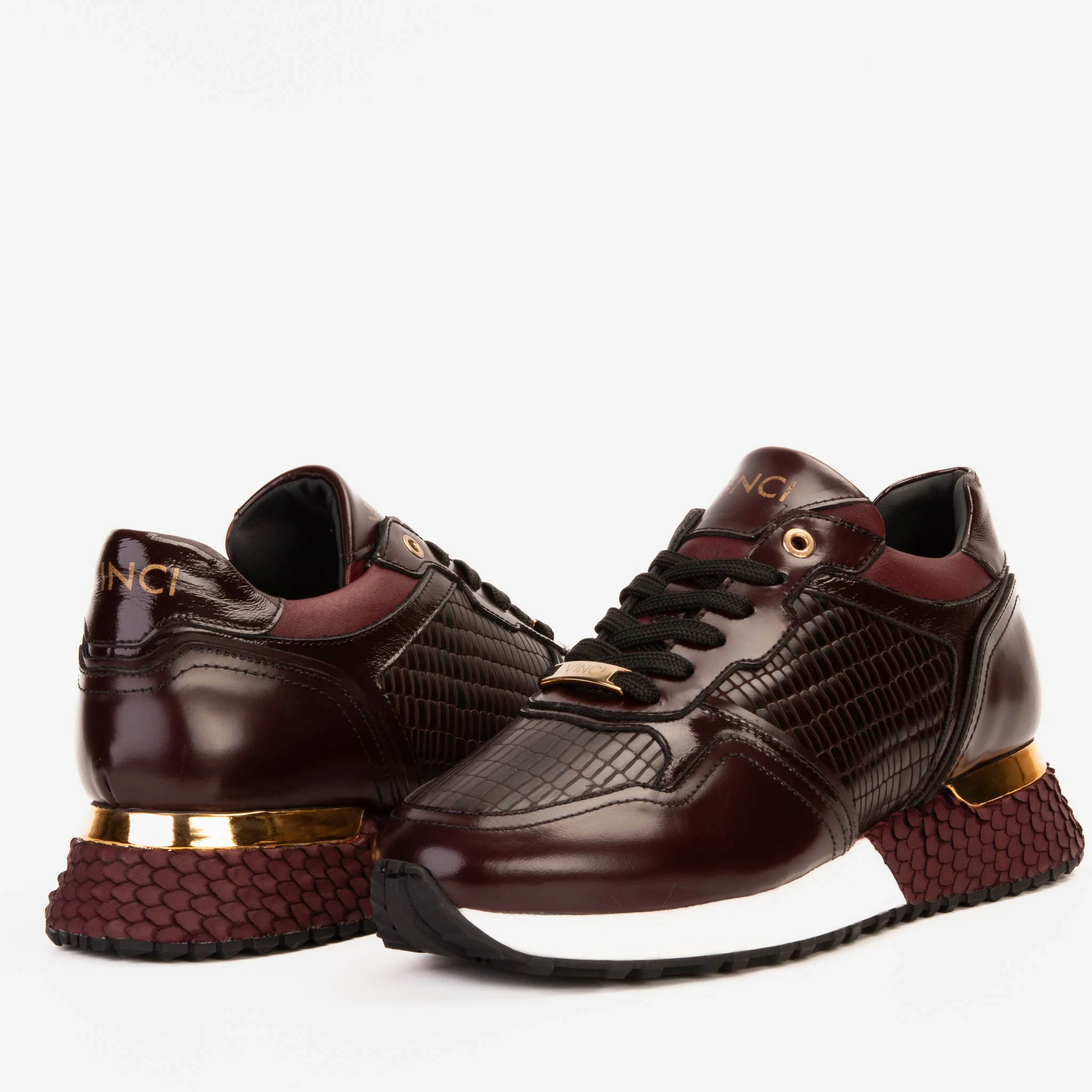 The Empire Burgundy Leather Men Sneaker - Image 7