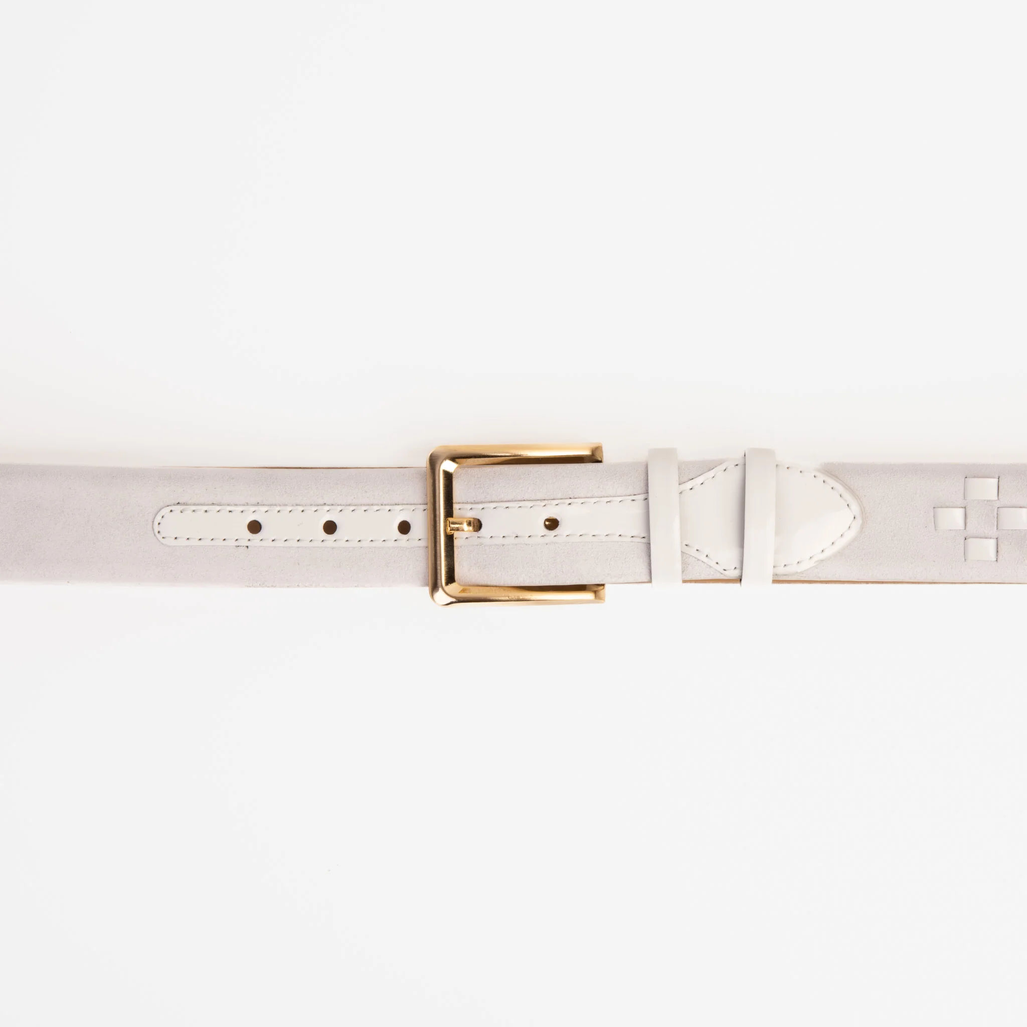 The Eugene White & Gold Woven Leather Belt - Image 4