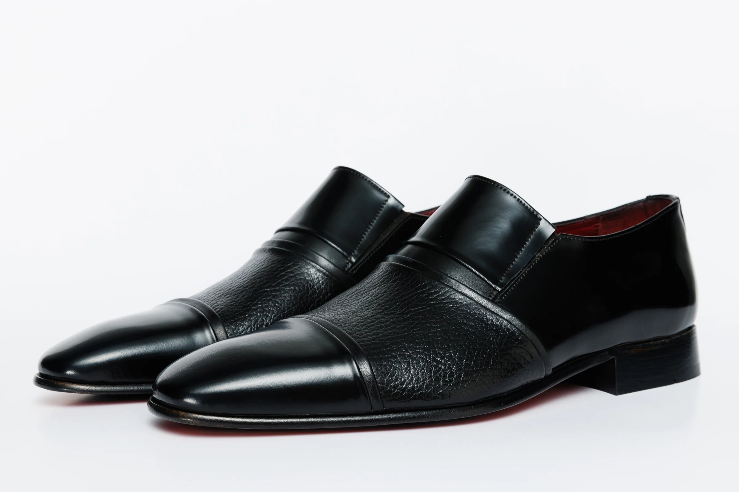 The Everest Black Leather Cap Toe Dress Loafer Men Shoe - Image 2