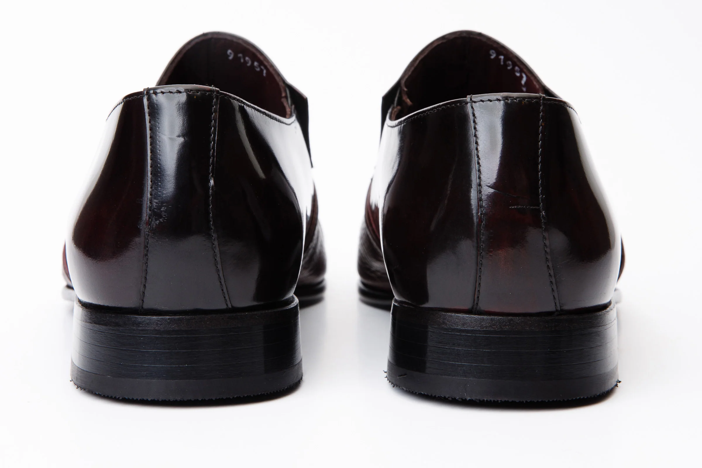 The Everest Burgundy & Burneshed Leather Cap Toe Dress Loafer Men Shoe - Image 4