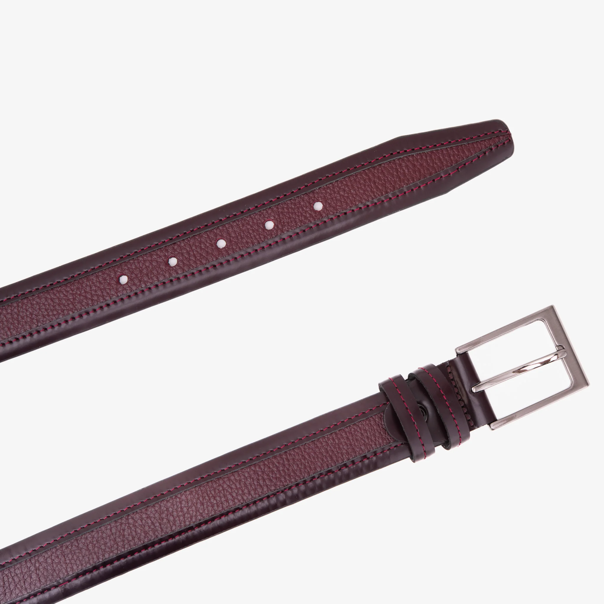 The Everest & Rockwell BurgundyLeather Belt - Image 2