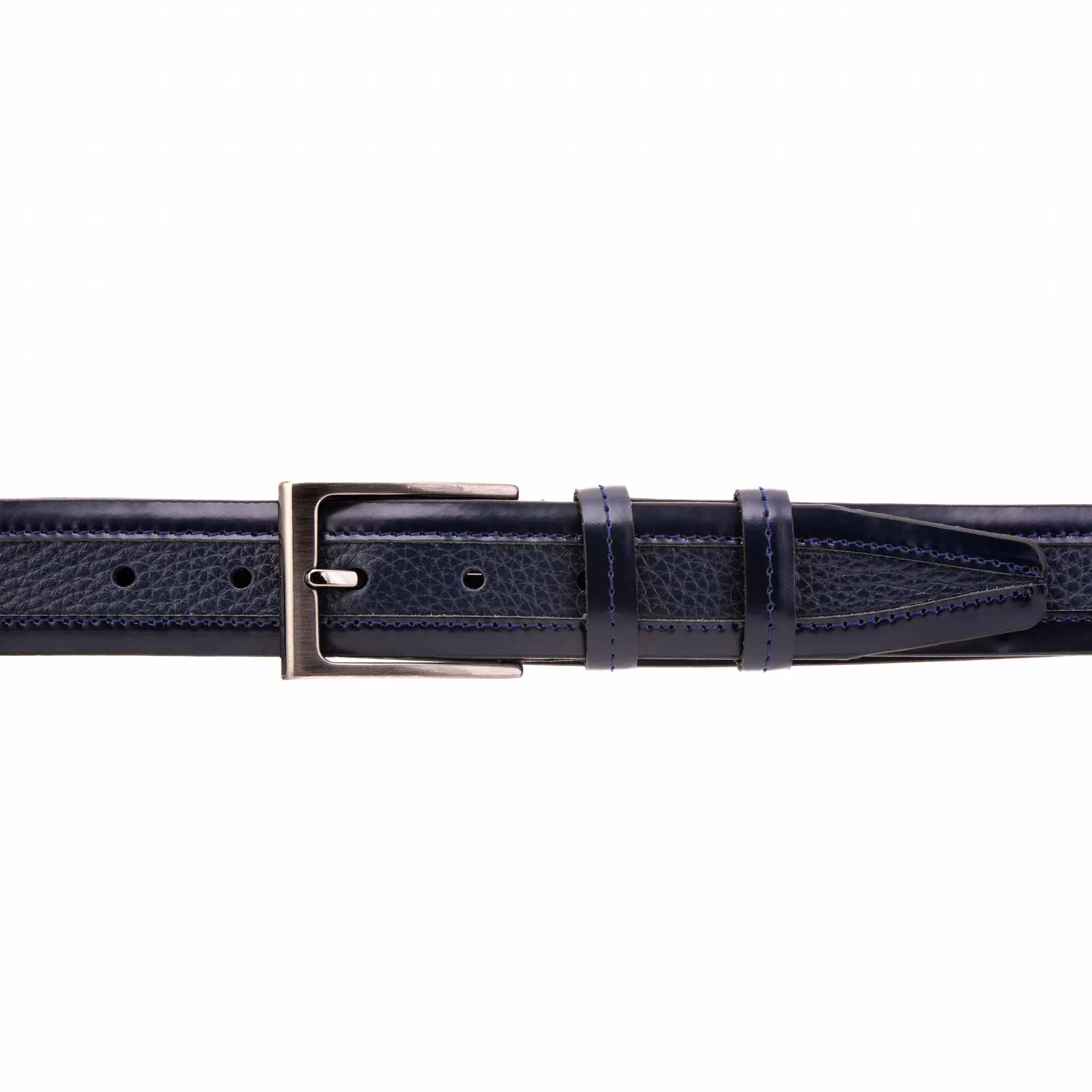The Everest & Rockwell Navy Blue Leather Belt - Image 4