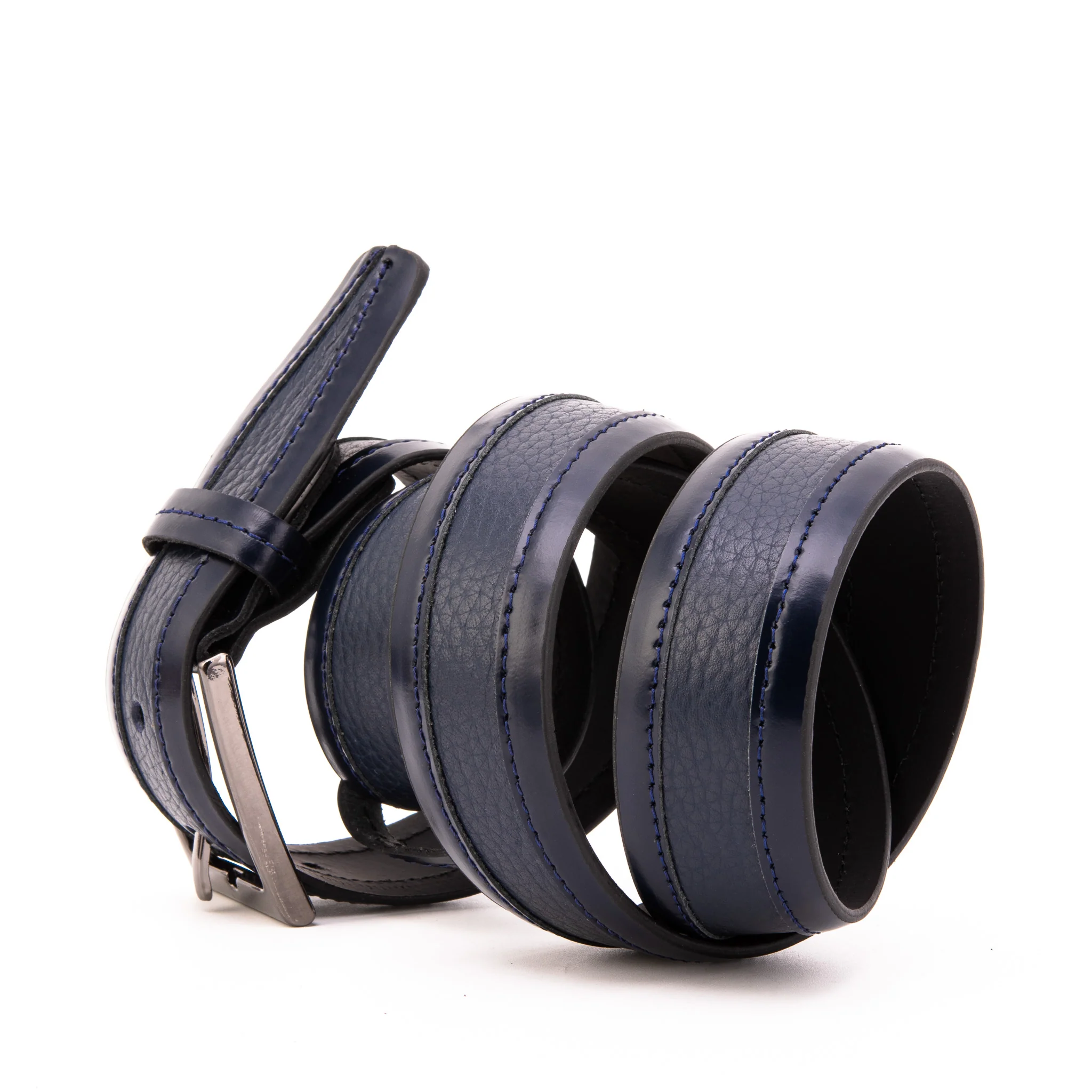 The Everest & Rockwell Navy Blue Leather Belt - Image 5