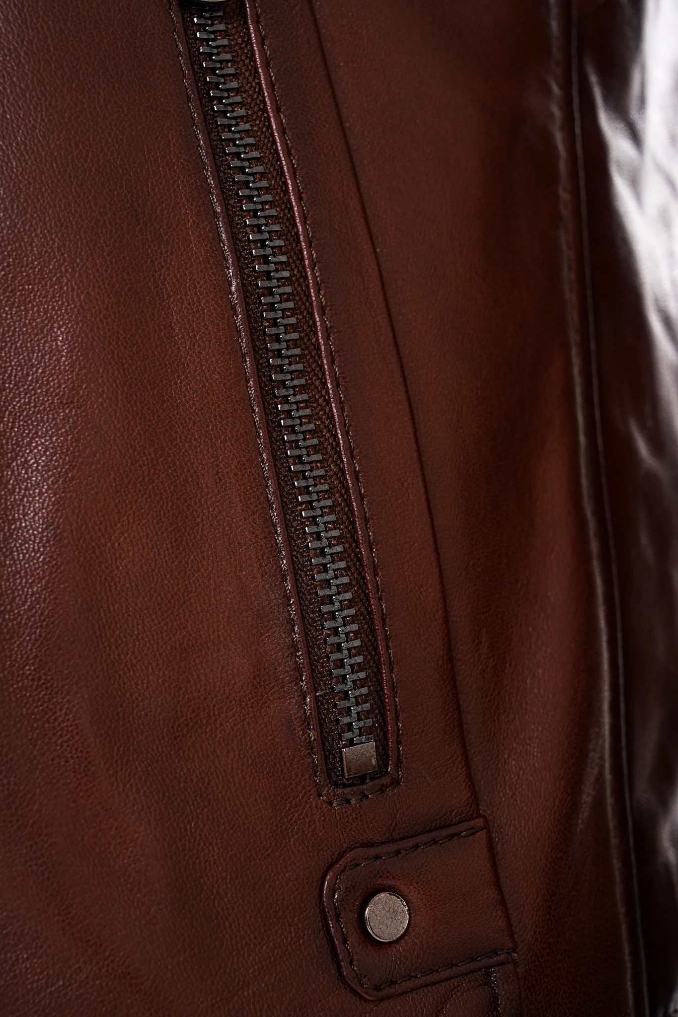 The Falcon Cognac Brown Smooth Leather Men Jacket - Image 6