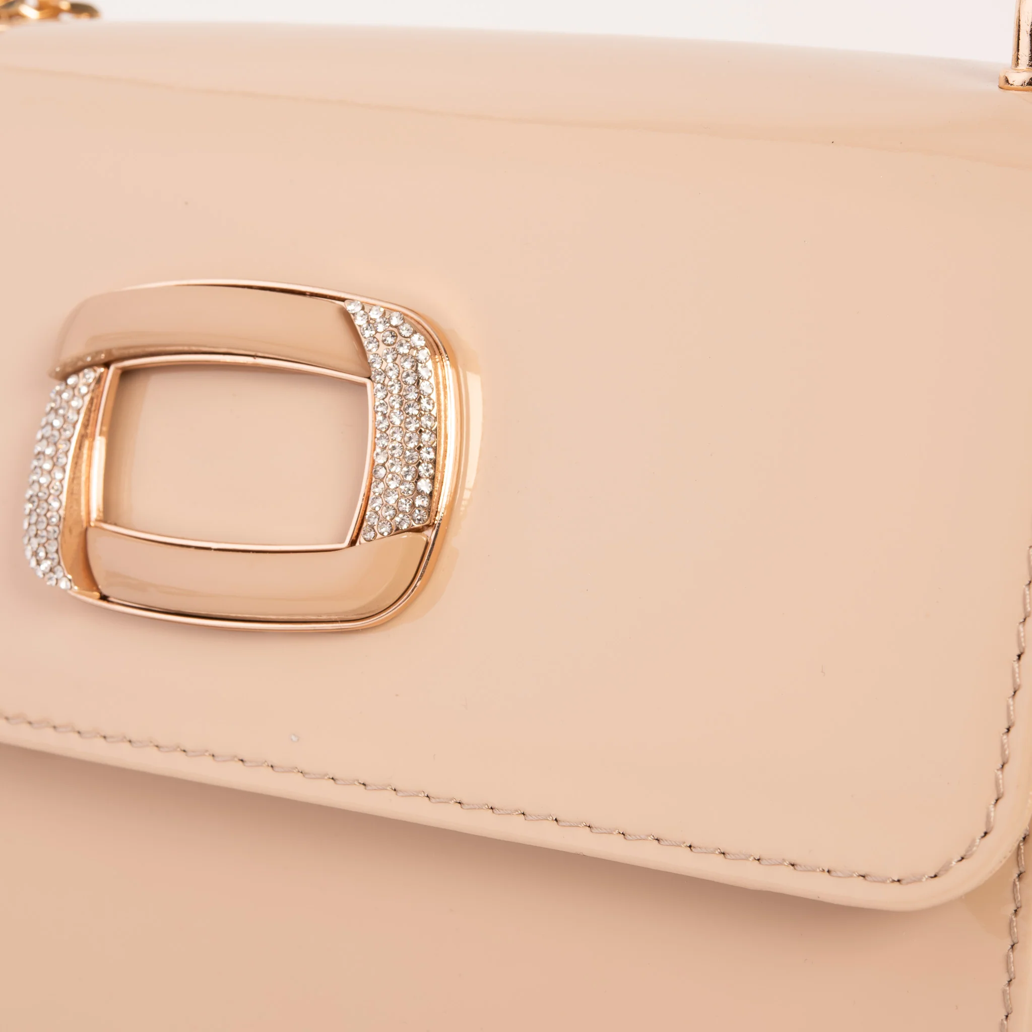 The Ferrara Cream Patent Leather Handbag - Image 4