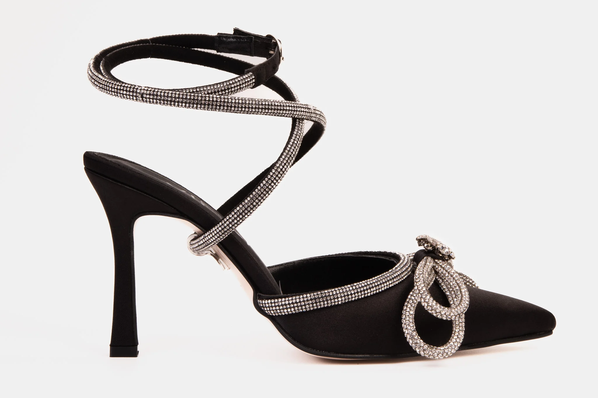 The Floransa Black Leather Pointy Toe Ankle Strap Women Sandal Final Sale! - Image 6