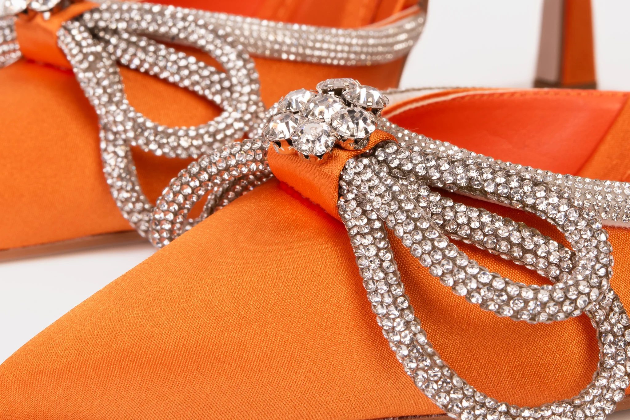 The Floransa Orange Leather Pointy Toe Ankle Strap Women Sandal Final Sale! - Image 3