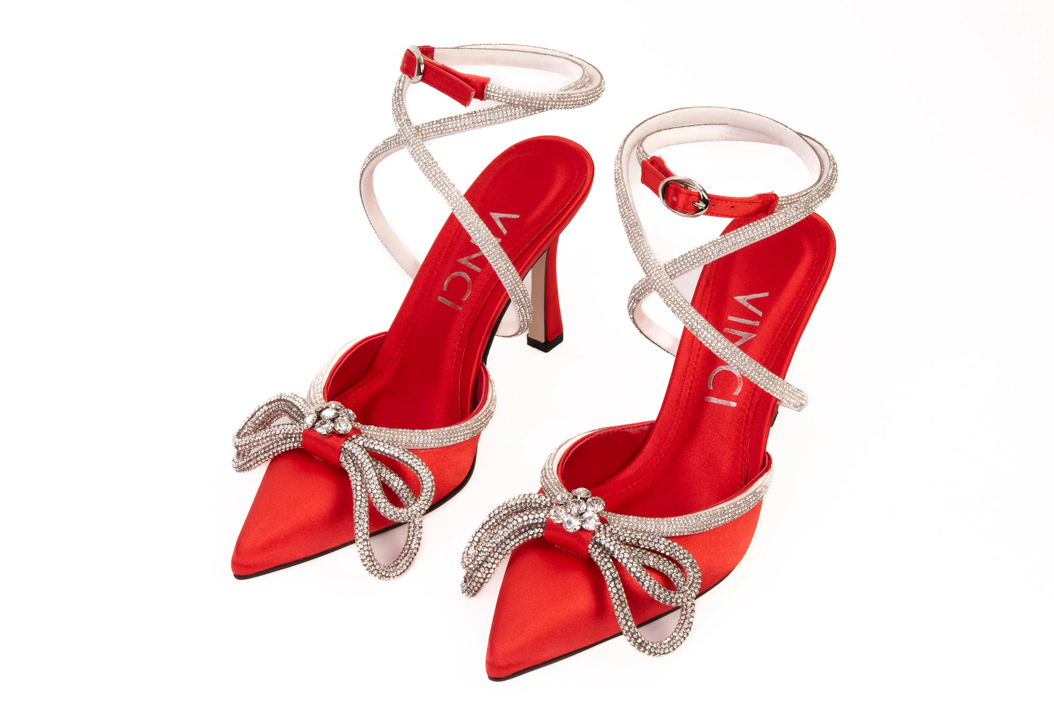The Floransa Red Leather Pointy Toe Ankle Strap Women Sandal Final Sale! - Image 6