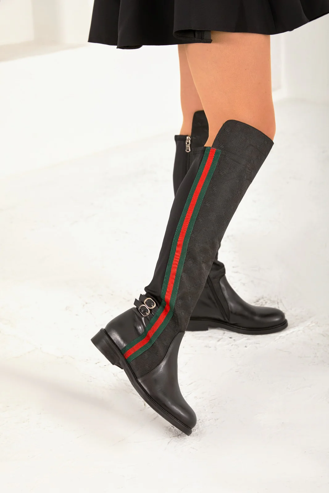The Gallant Black Leather Knee-High Boot - Image 22
