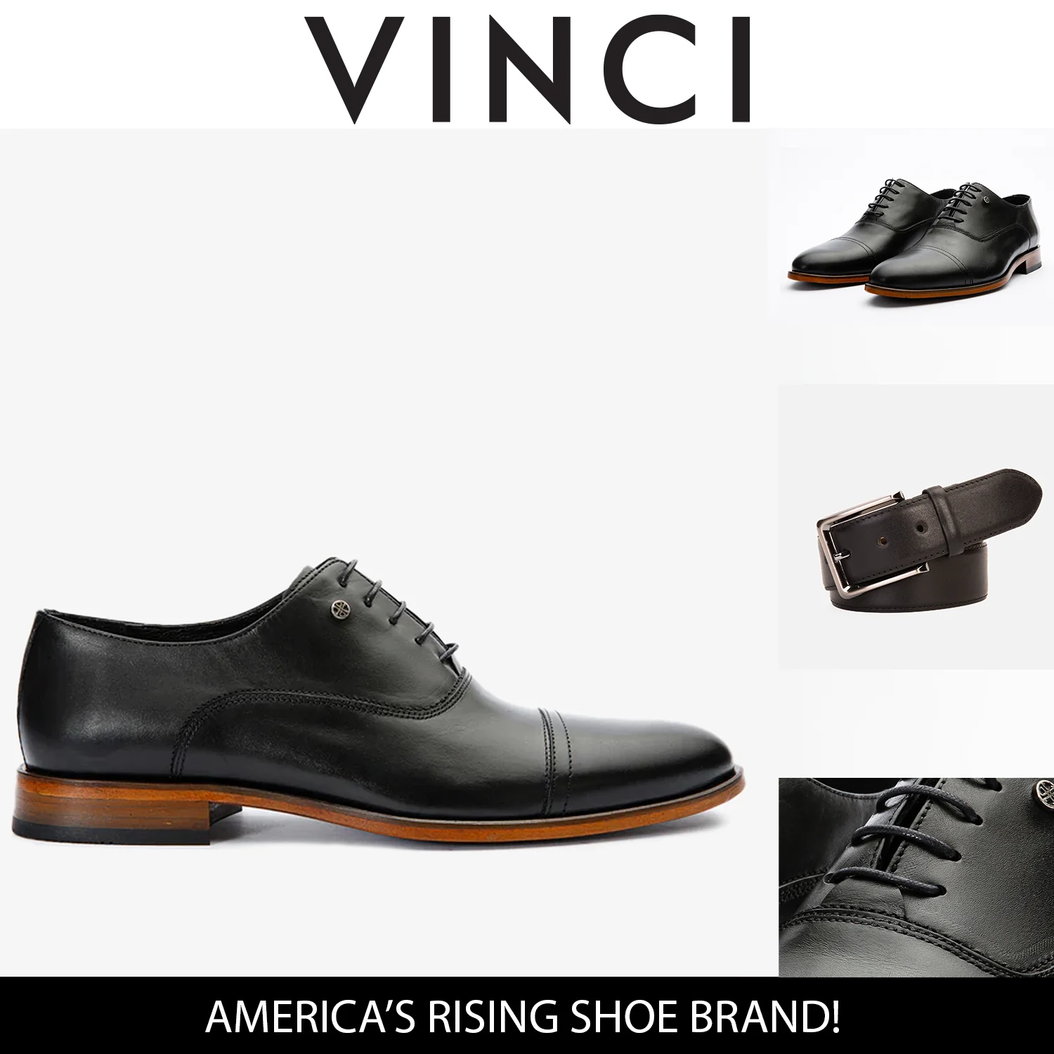 The Gambaha Black Leather Quarter Brogue Cap Toe Oxford Men Shoe - Image 4