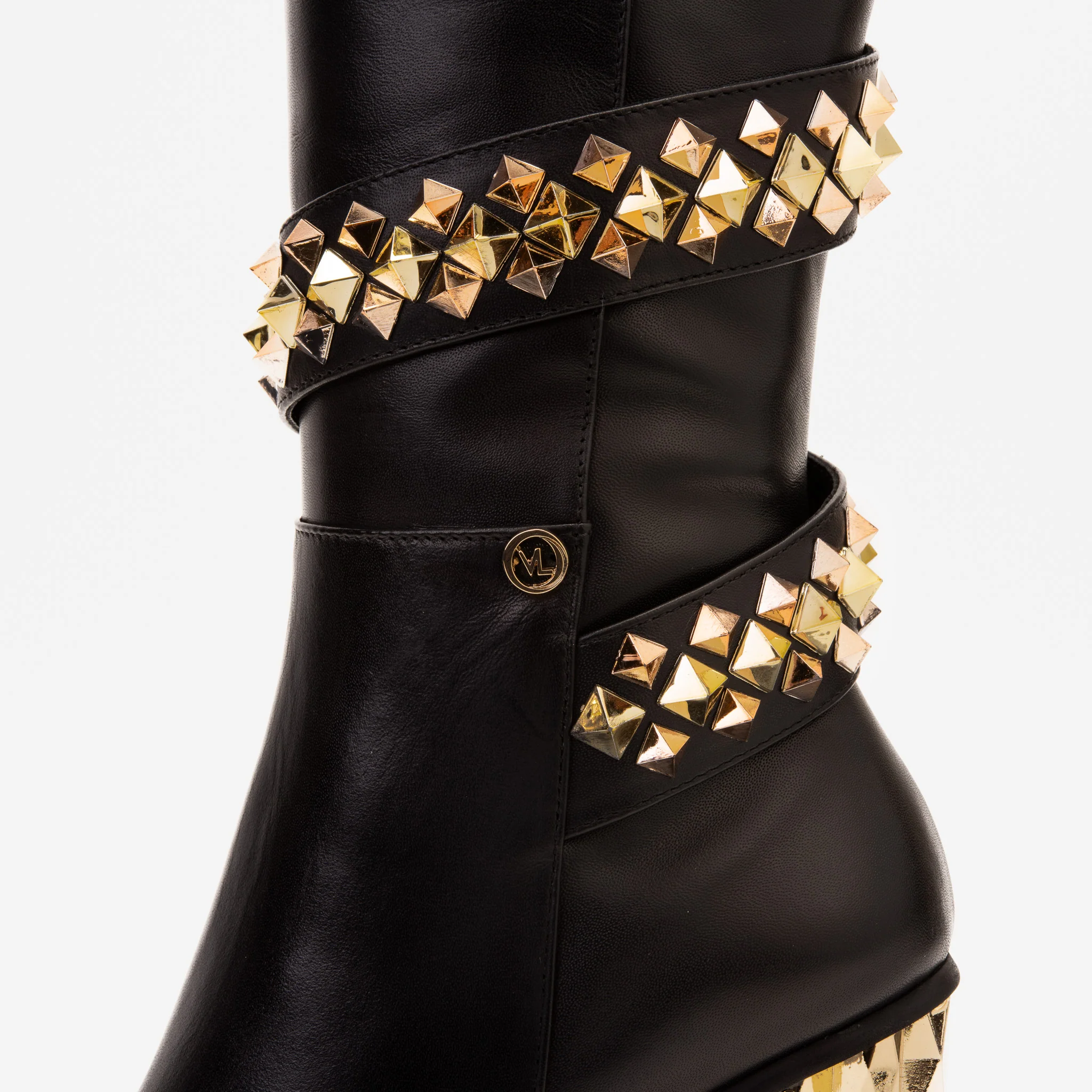 The Gladiator Black Leather Knee High Women Boot - Image 5