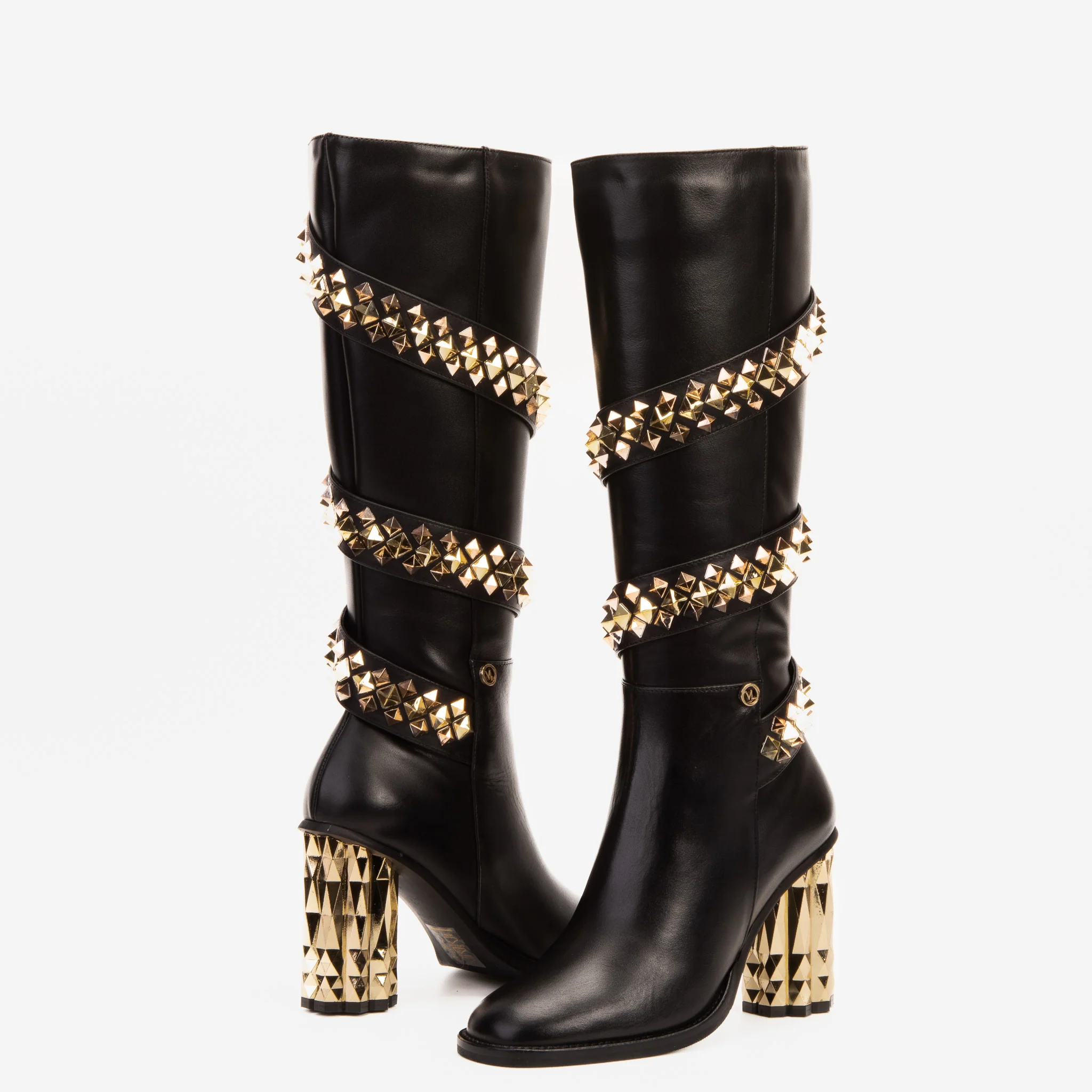 The Gladiator Black Leather Knee High Women Boot - Image 7