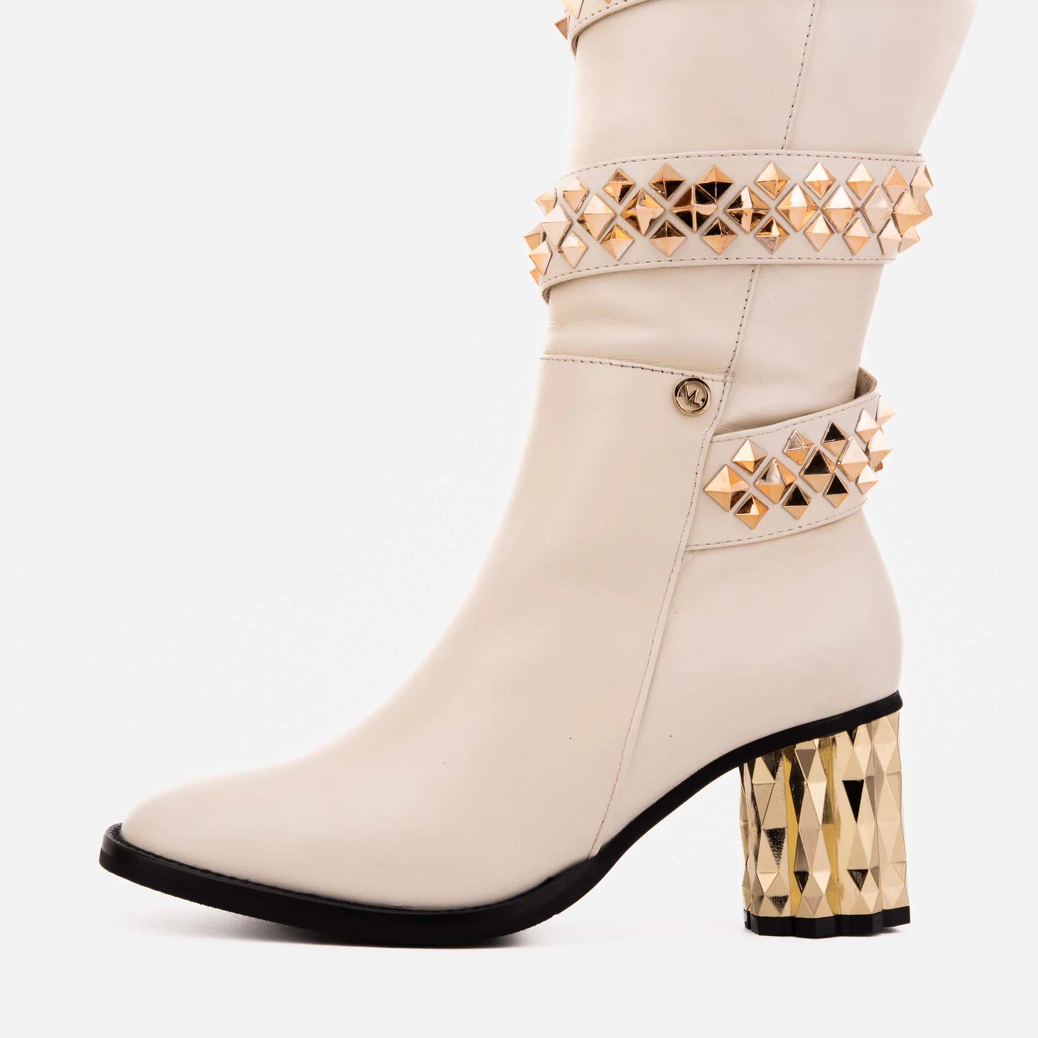 The Gladiator Cream Leather Knee High Women Boot - Image 6