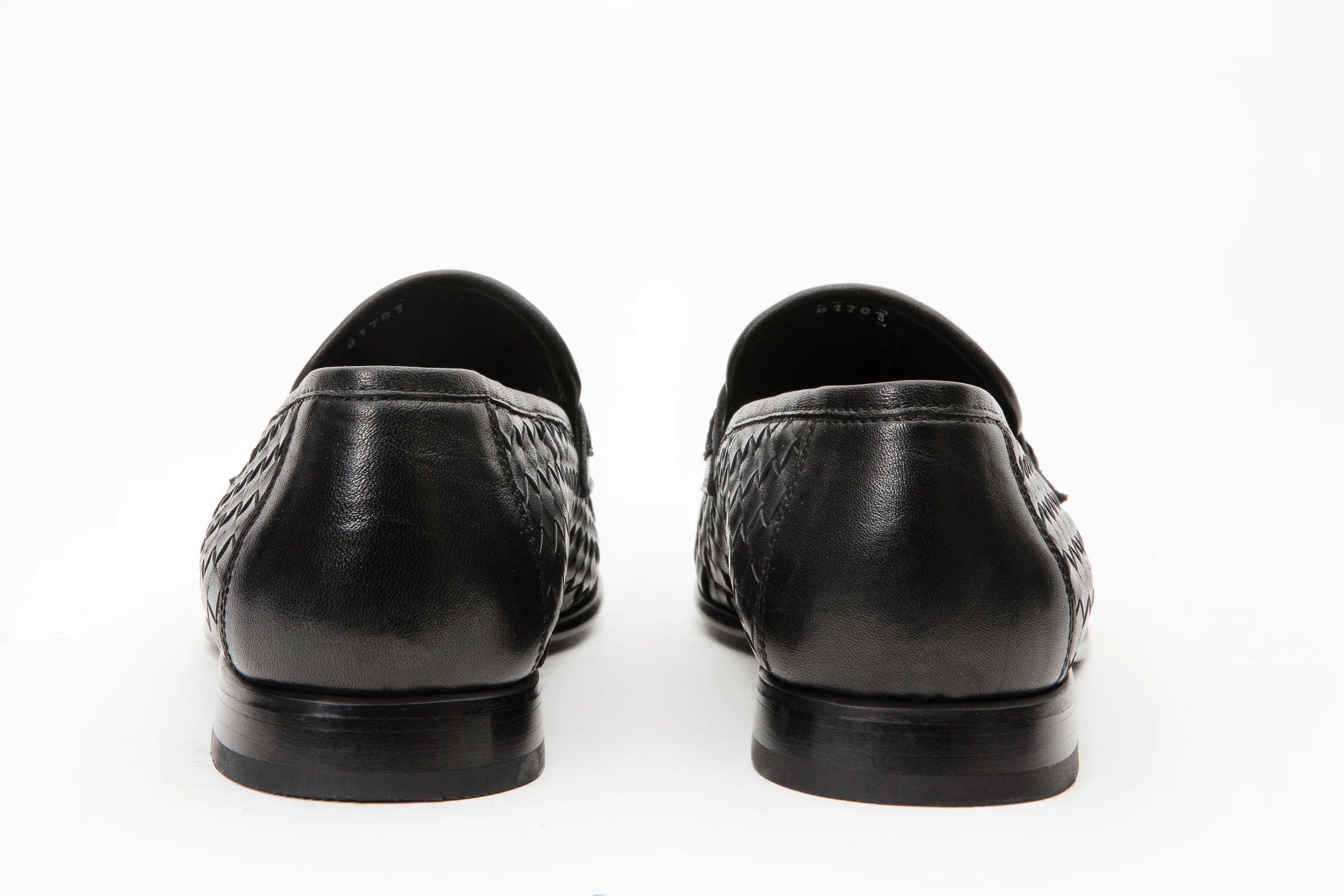 The Grand Woven Leather Black  Men Shoe Penny Loafer - Image 5