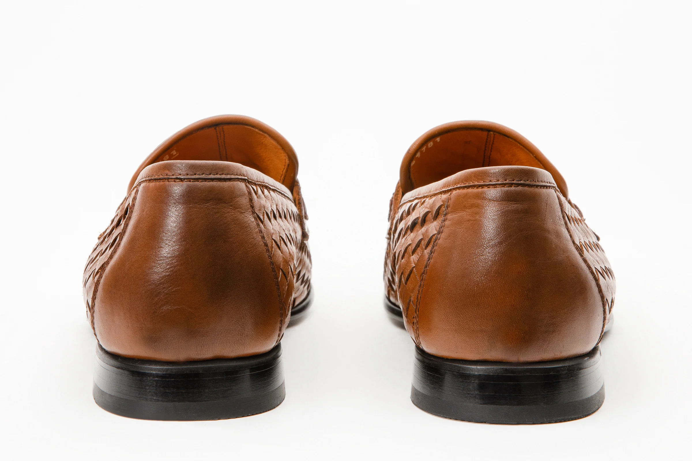 The Grand Woven Leather Tan Men Shoe Penny Loafer - Image 5