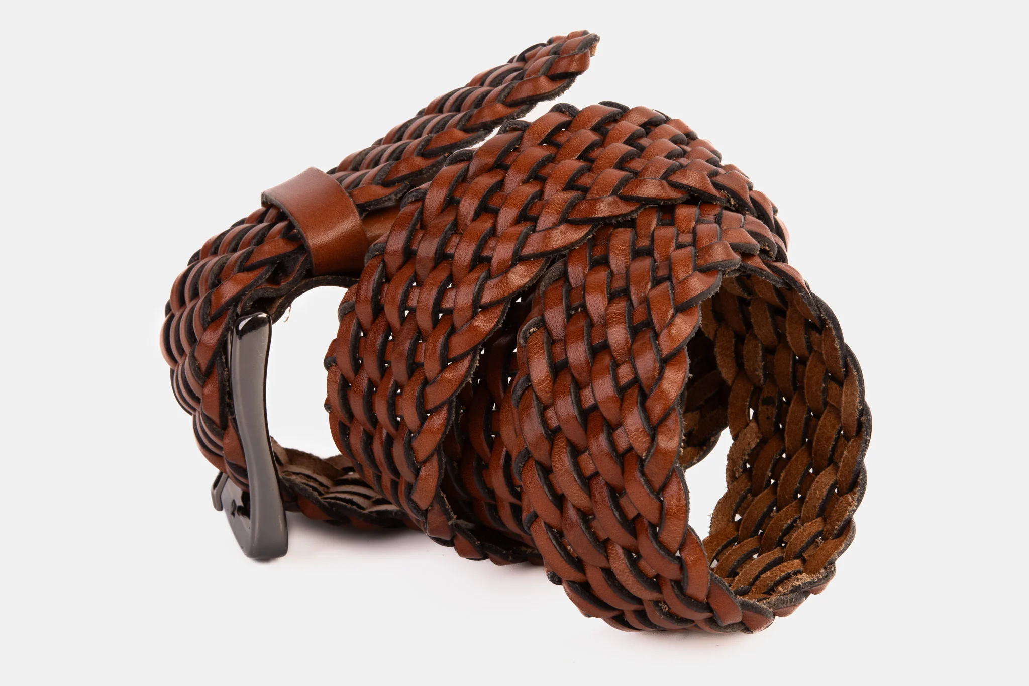 The Grand Woven Tan Color Leather Belt - Image 3