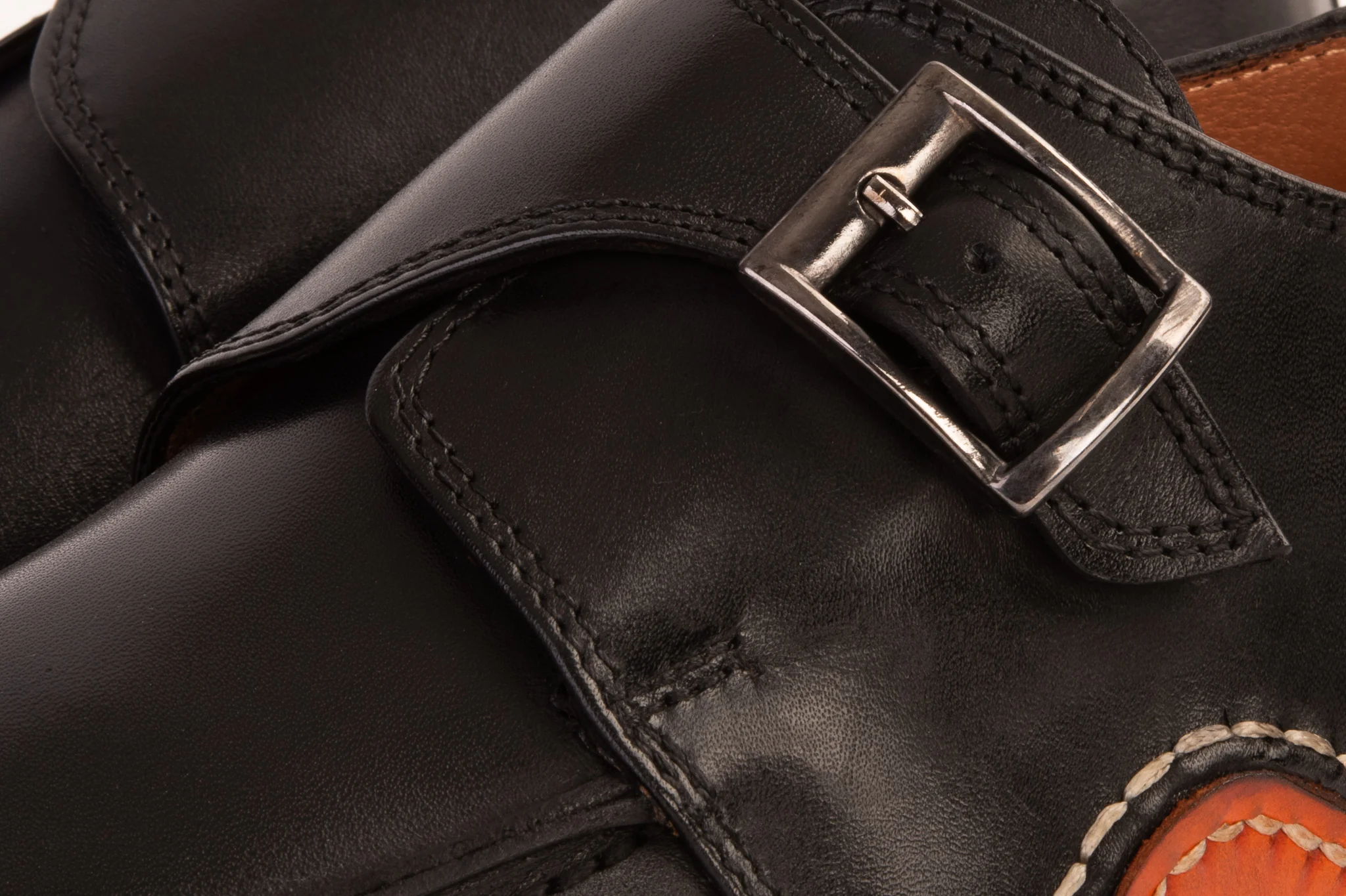 The Hagrid Black Single Monk Strap Handmade Men Shoe - Image 3
