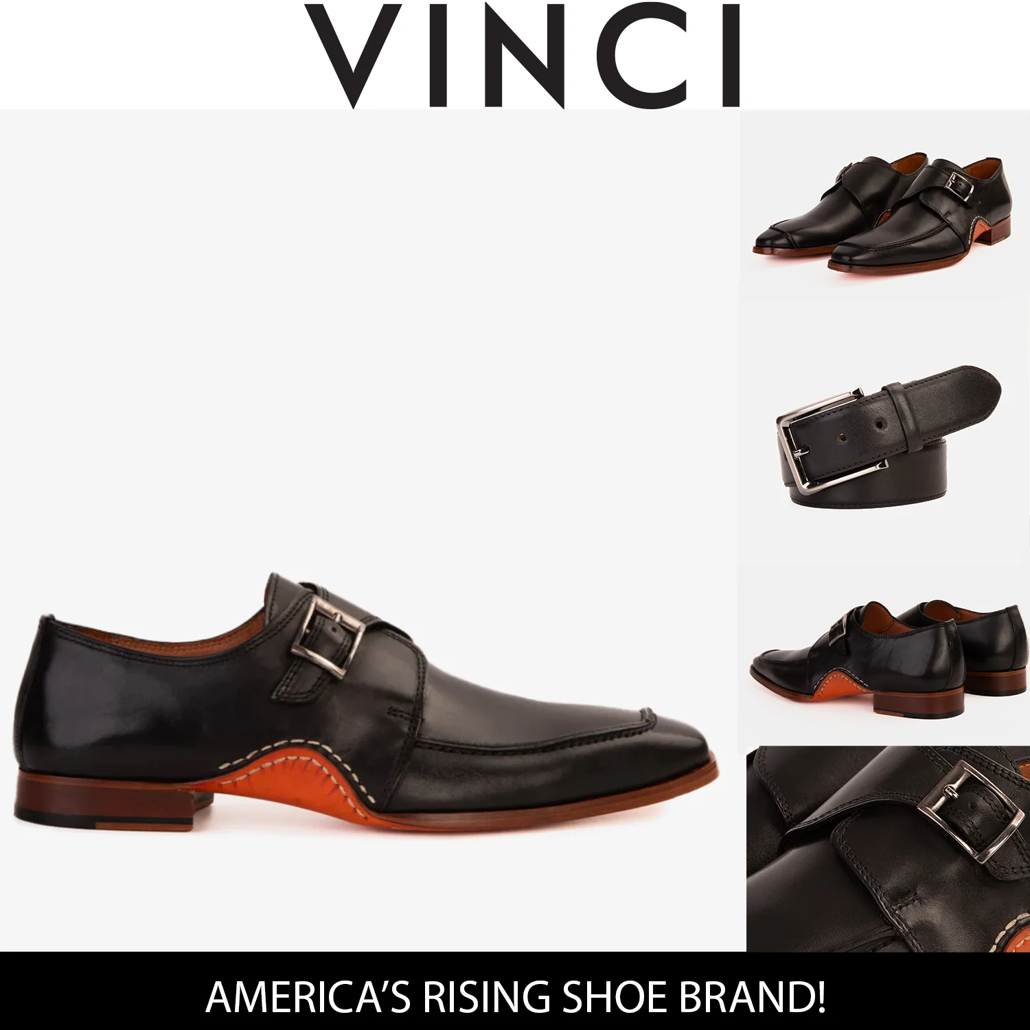 The Hagrid Black Single Monk Strap Handmade Men Shoe - Image 8