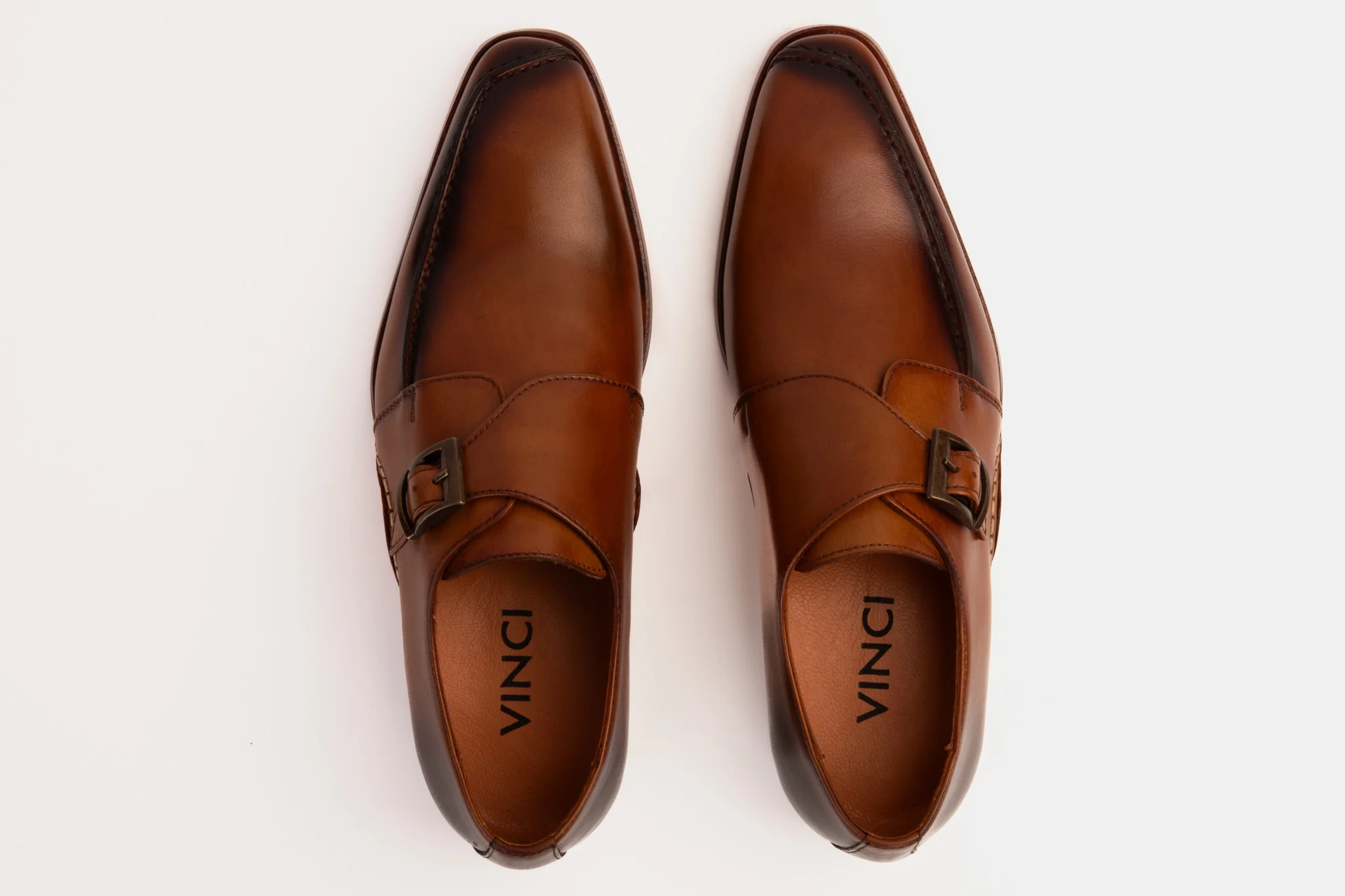 The Hagrid Tan Leather Single Monk Strap Handmade Men Shoe - Image 5
