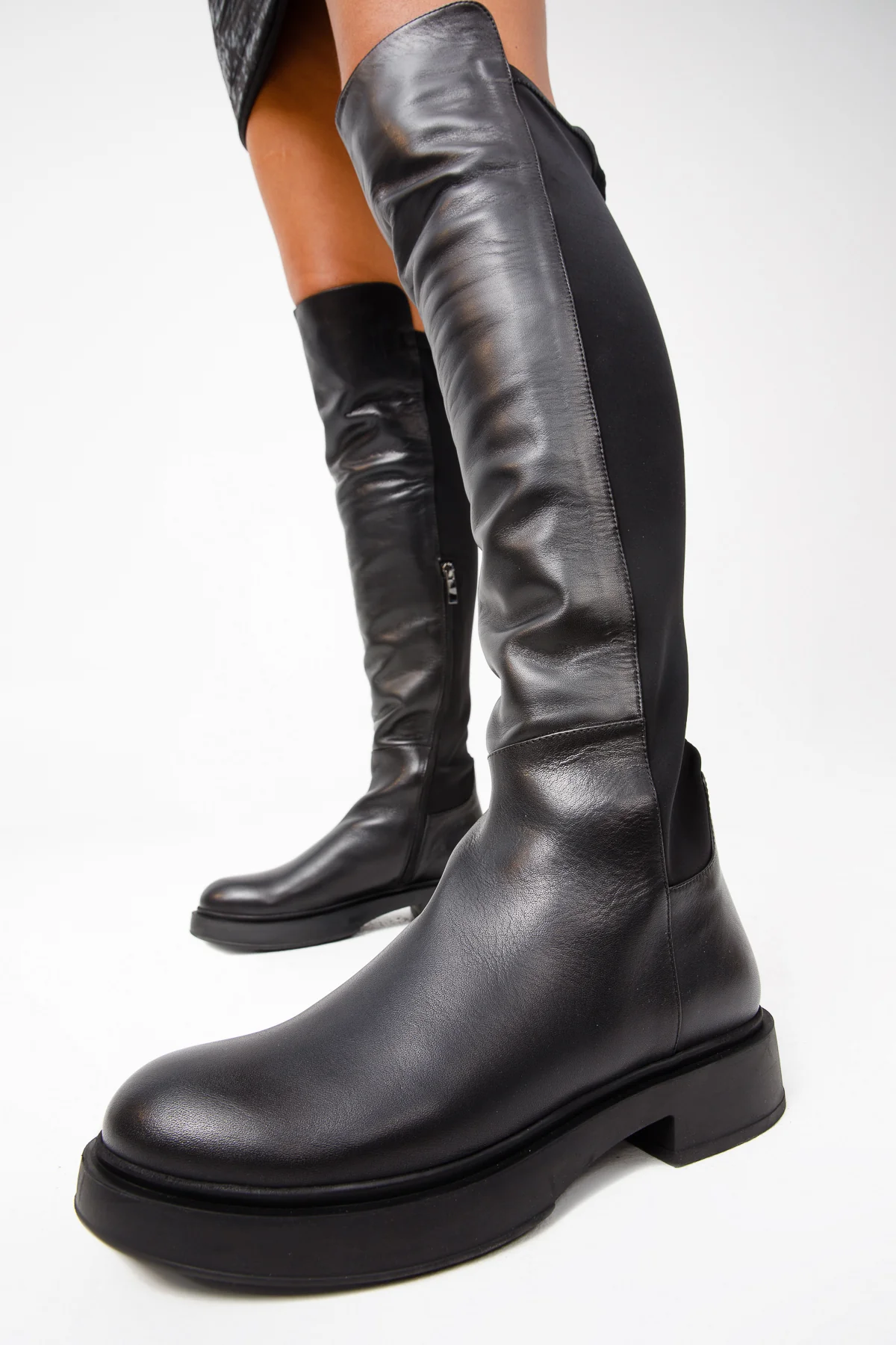 The Harmony Belle Black Leather Knee High Women Boot - Image 10