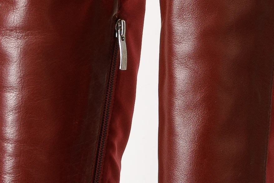 The Harmony Belle Burgundy Leather Knee High Women Boot - Image 5