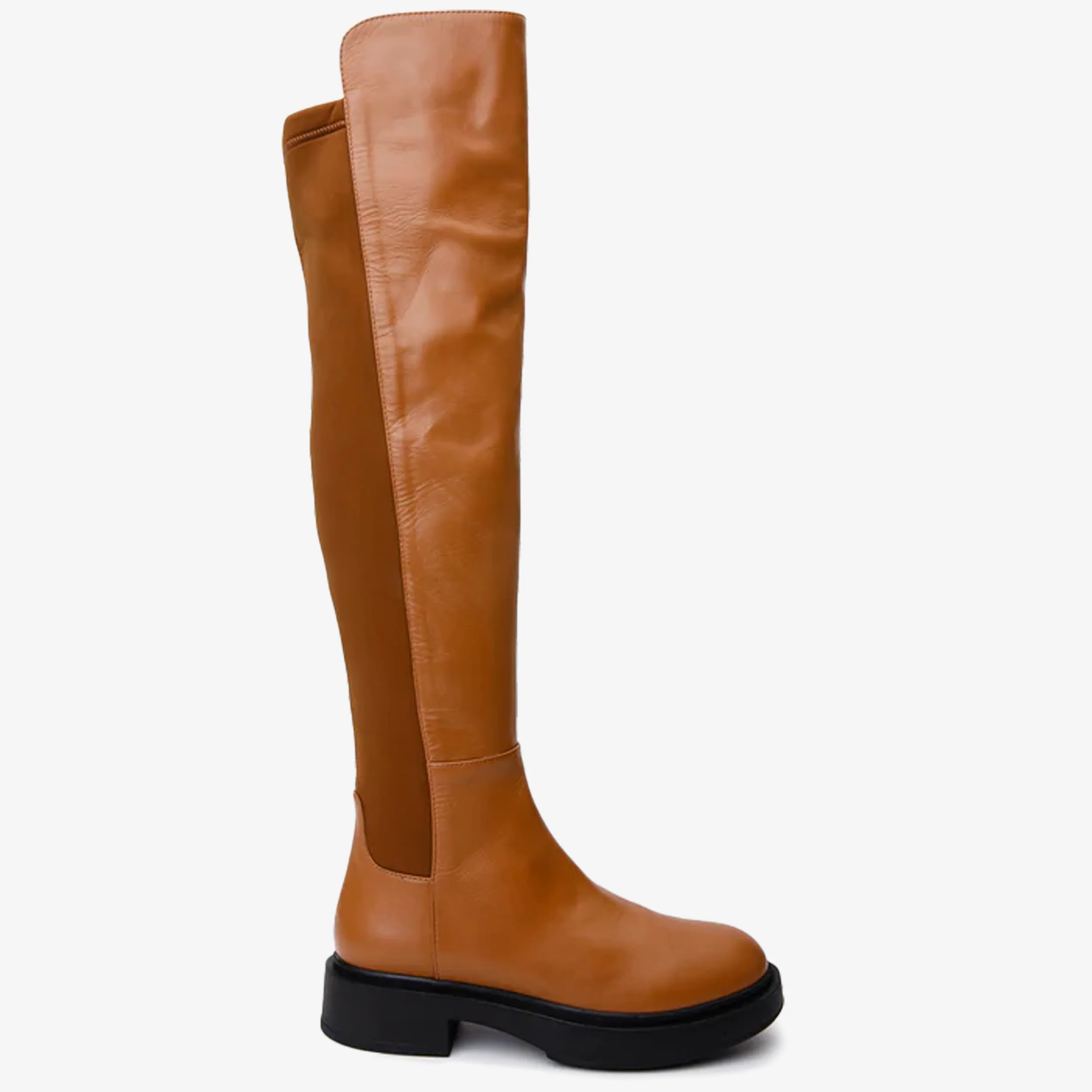 The  Harmony Belle Tan Leather Knee High Women Boot - Image 2