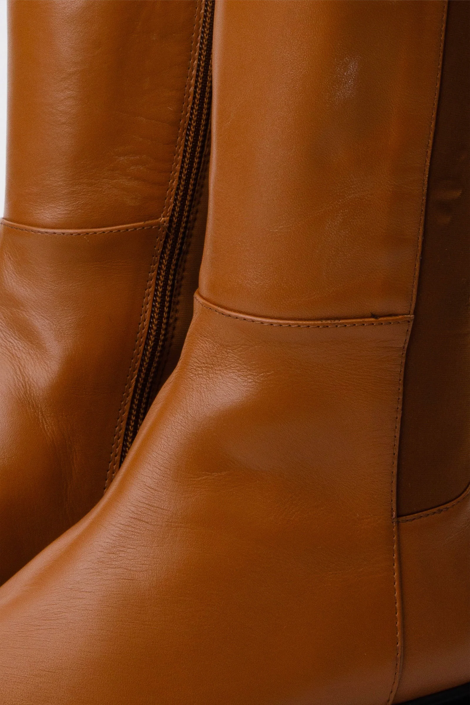 The  Harmony Belle Tan Leather Knee High Women Boot - Image 5