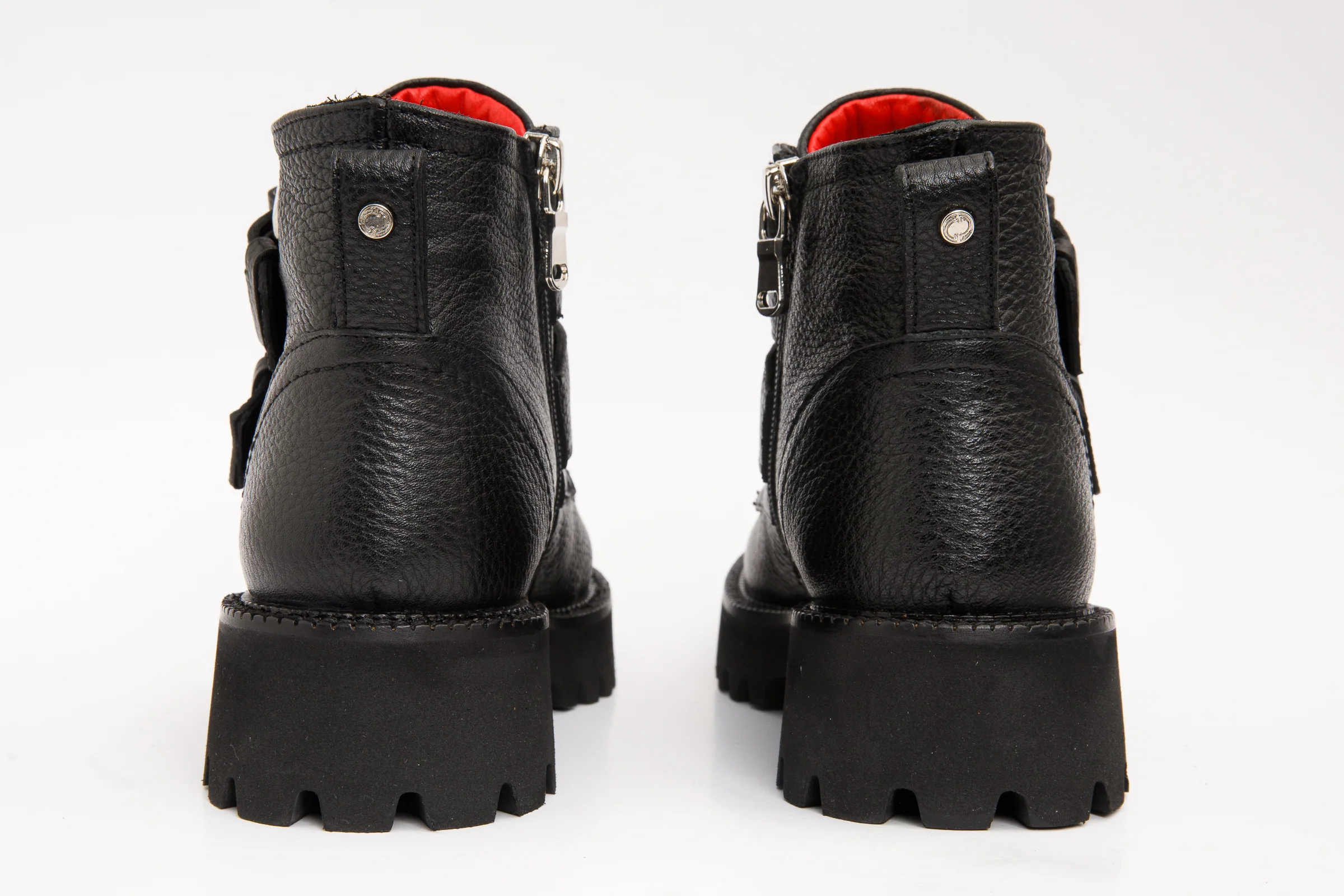 The Harry Black Leather Double Monk  Ankle Women  Boot Final Sale! - Image 3