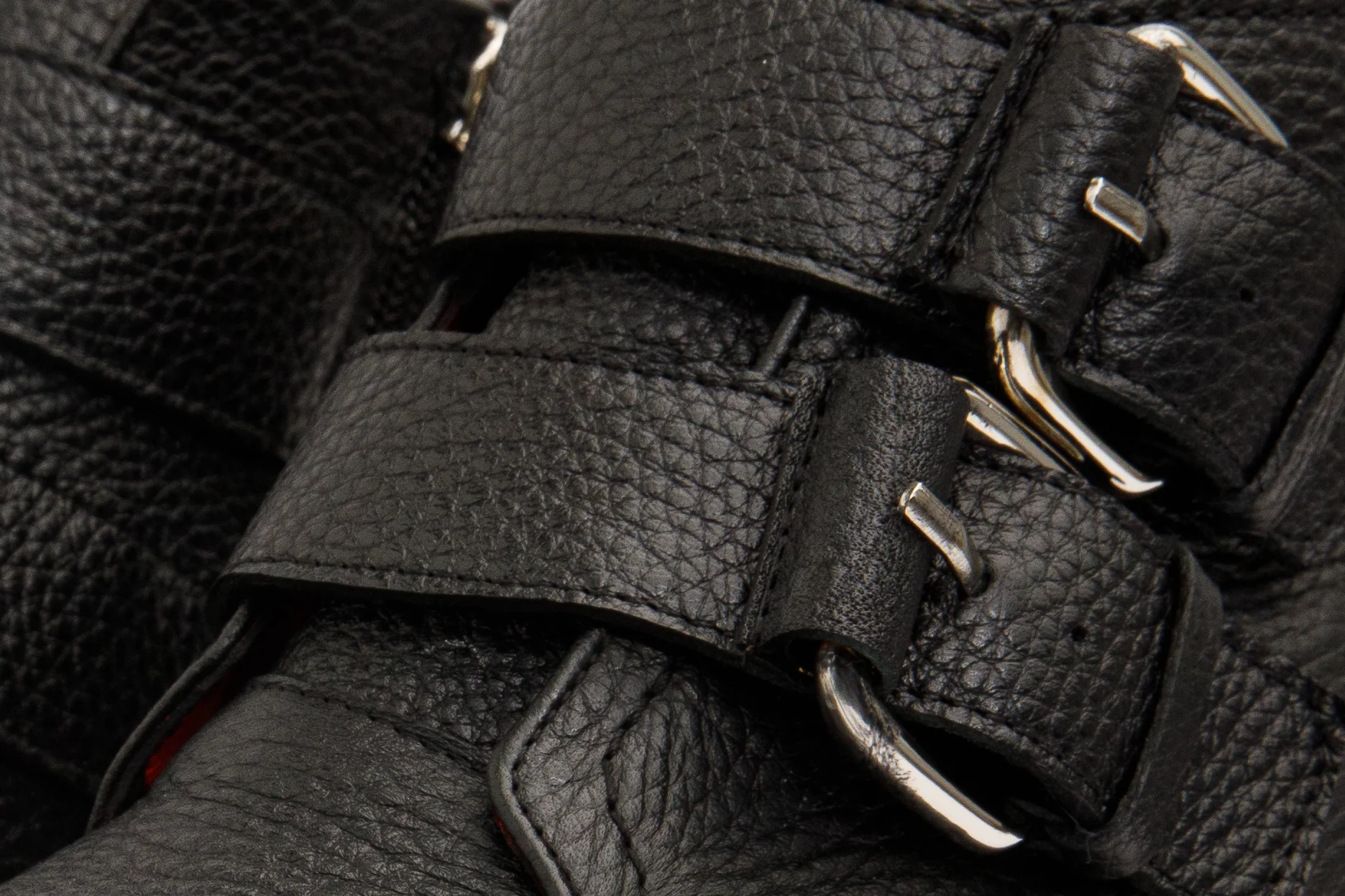 The Harry Black Leather Double Monk  Ankle Women  Boot Final Sale! - Image 4