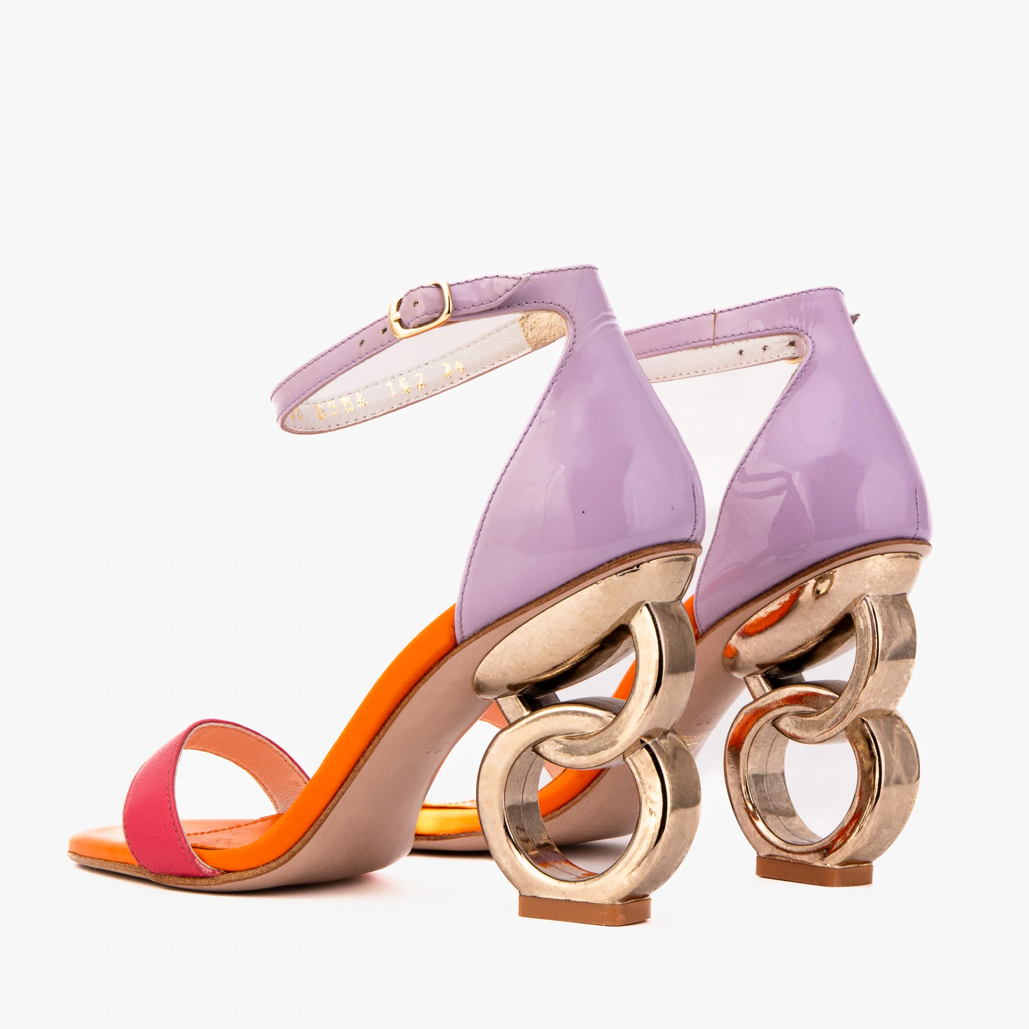 The Helix Heel Multicolor Leather Women Sandal - Image 5